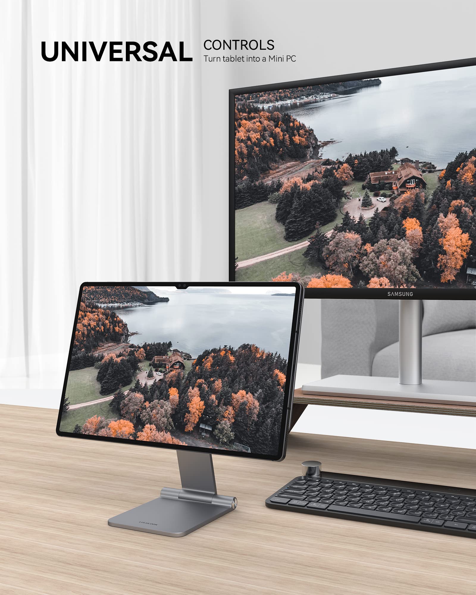 Lululook Magnetic Stand For Samsung Galaxy Tab S9 Ultra/S8 Ultra (Sm X900/Sm X906), 2023 Upgrade Foldable & 360� Rotating Floating Desk Holder With S Pen Holder For Samsung Galaxy Tab 14.6 Inch