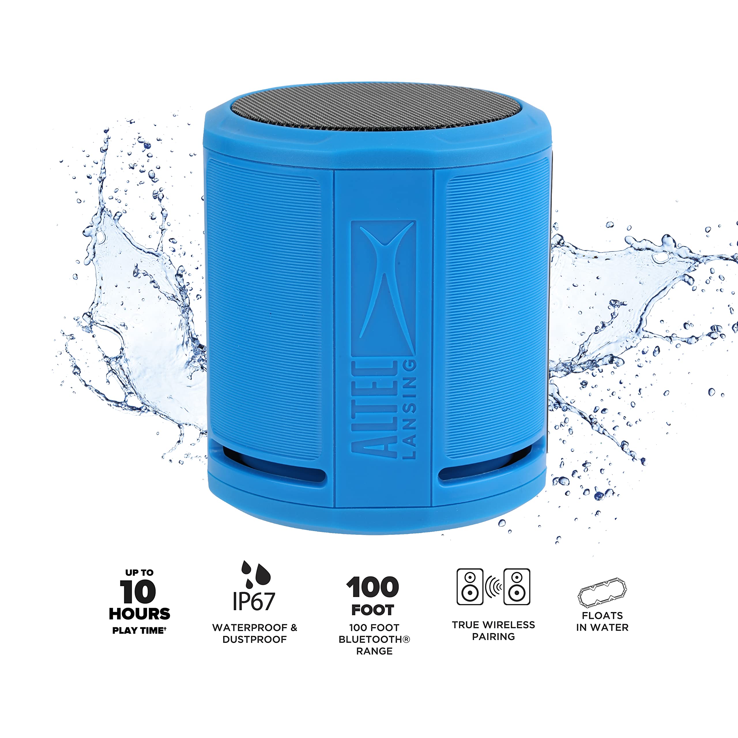 Altec Lansing Hydraorbit - Waterproof Bluetooth Speaker, Lightweight & Portable Speaker For Travel & Outdoor Use, Royal Blue