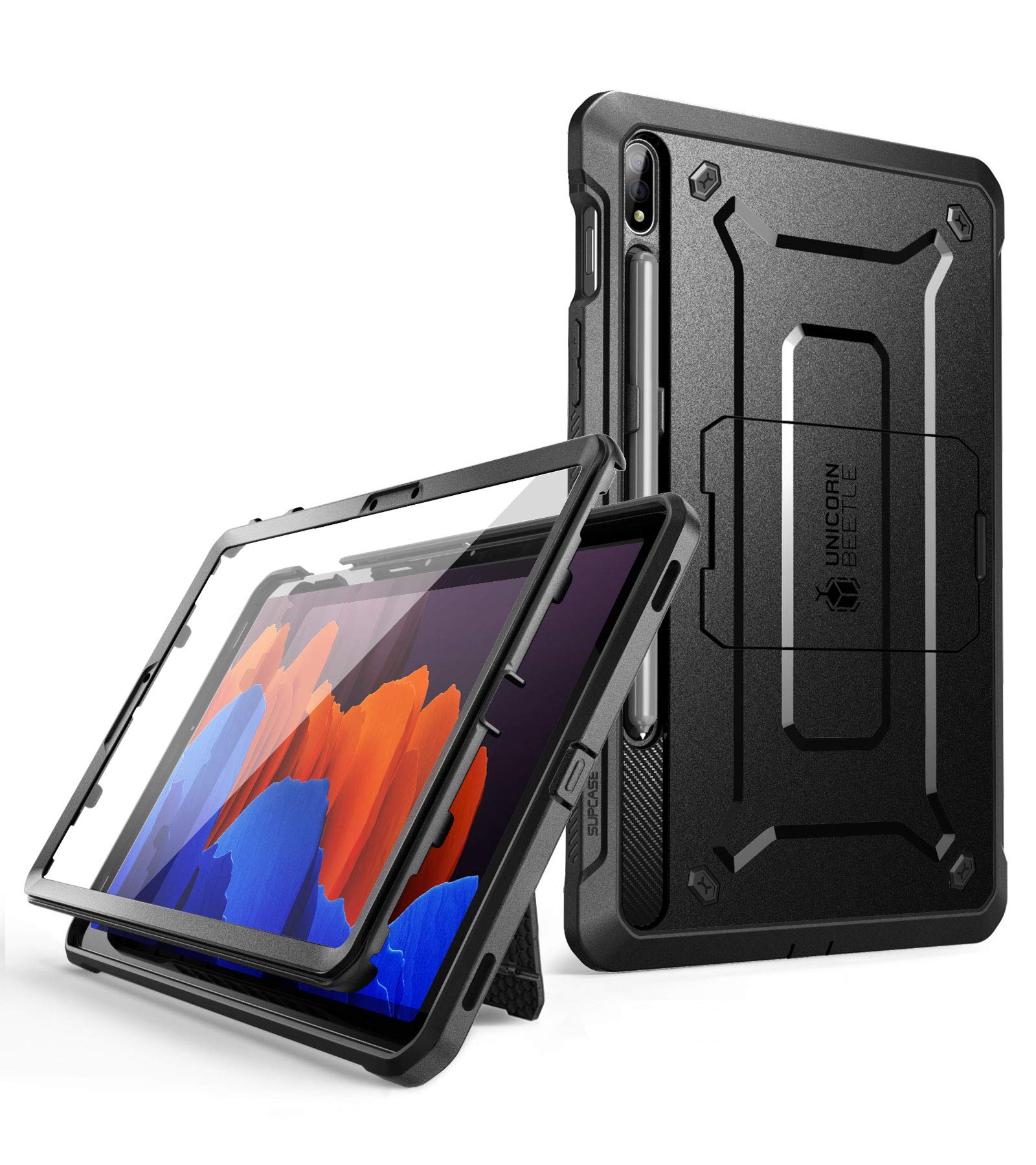 SUPCASE for Samsung Galaxy Tab S8/Tab S7 Case with Stand (Unicorn Beetle Pro), [Built-in Screen Protector & S Pen Holder] Full-B