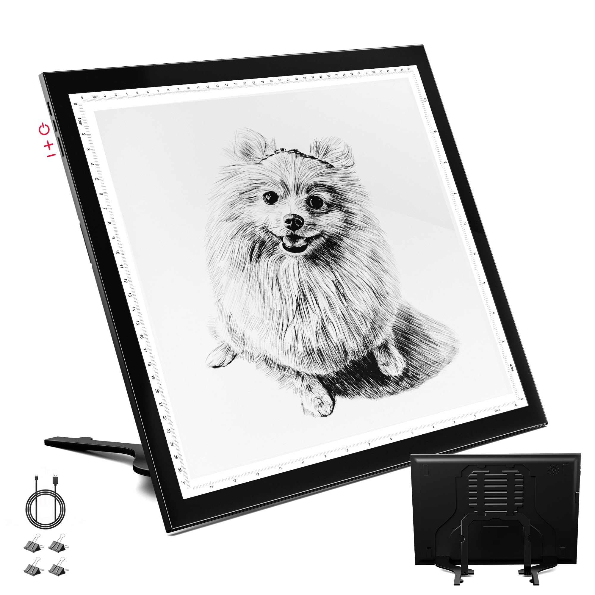 WELZK Diamond Painting Light Pad A3, 16.6  12.6 inchs Diamond Painting Light Board Built-in Stand. Side Buttons 9 Levels Dimming