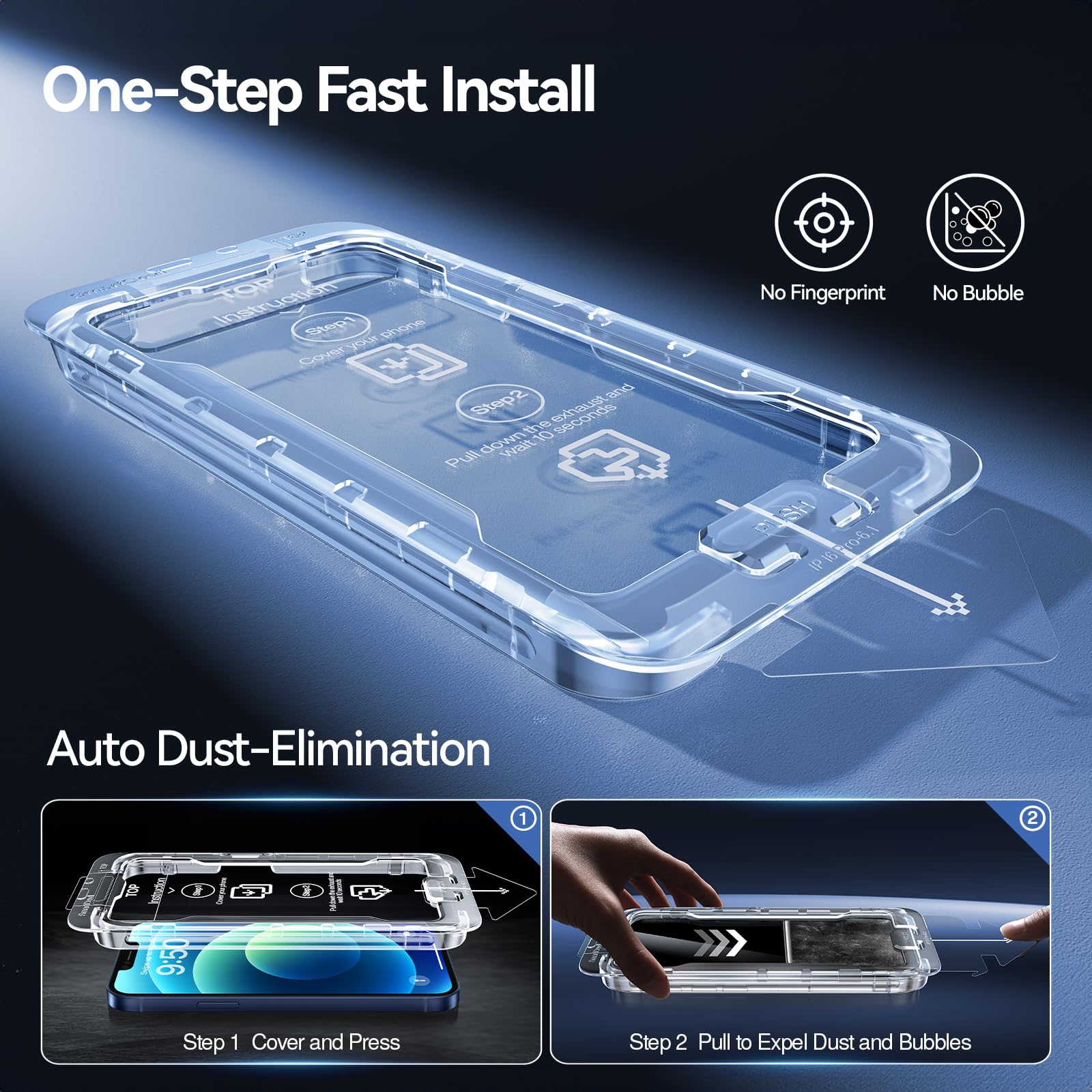 Smartdevil 3 Pack Screen Protector For Iphone 12 / Iphone 12 Pro (6.1 Inch) Tempered Glass, Hd Clear Film, Easy Installation, Du