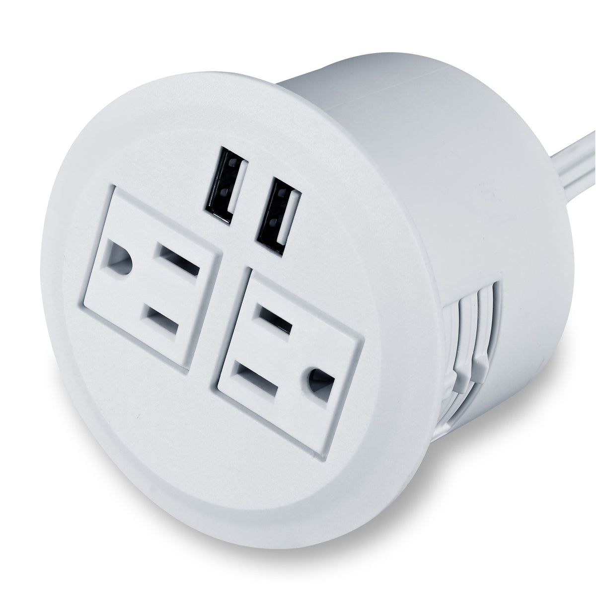 Desktop Power Grommet Power Outlet Socket Desk Data Center 2 Outlet Wi ...