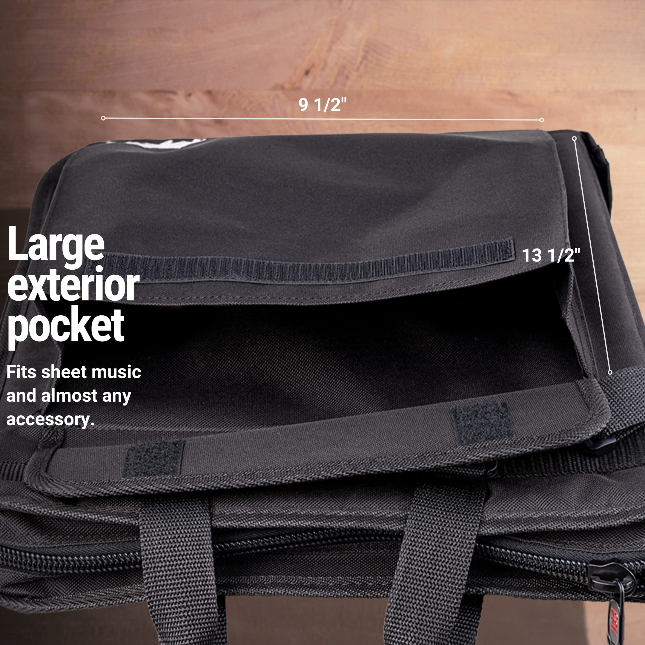 Meinl Cymbals Stick Professional Drumstick Sling Bag With Extra Wide Shape And Body Strap   Includes Floor Tom Hooks   Also For