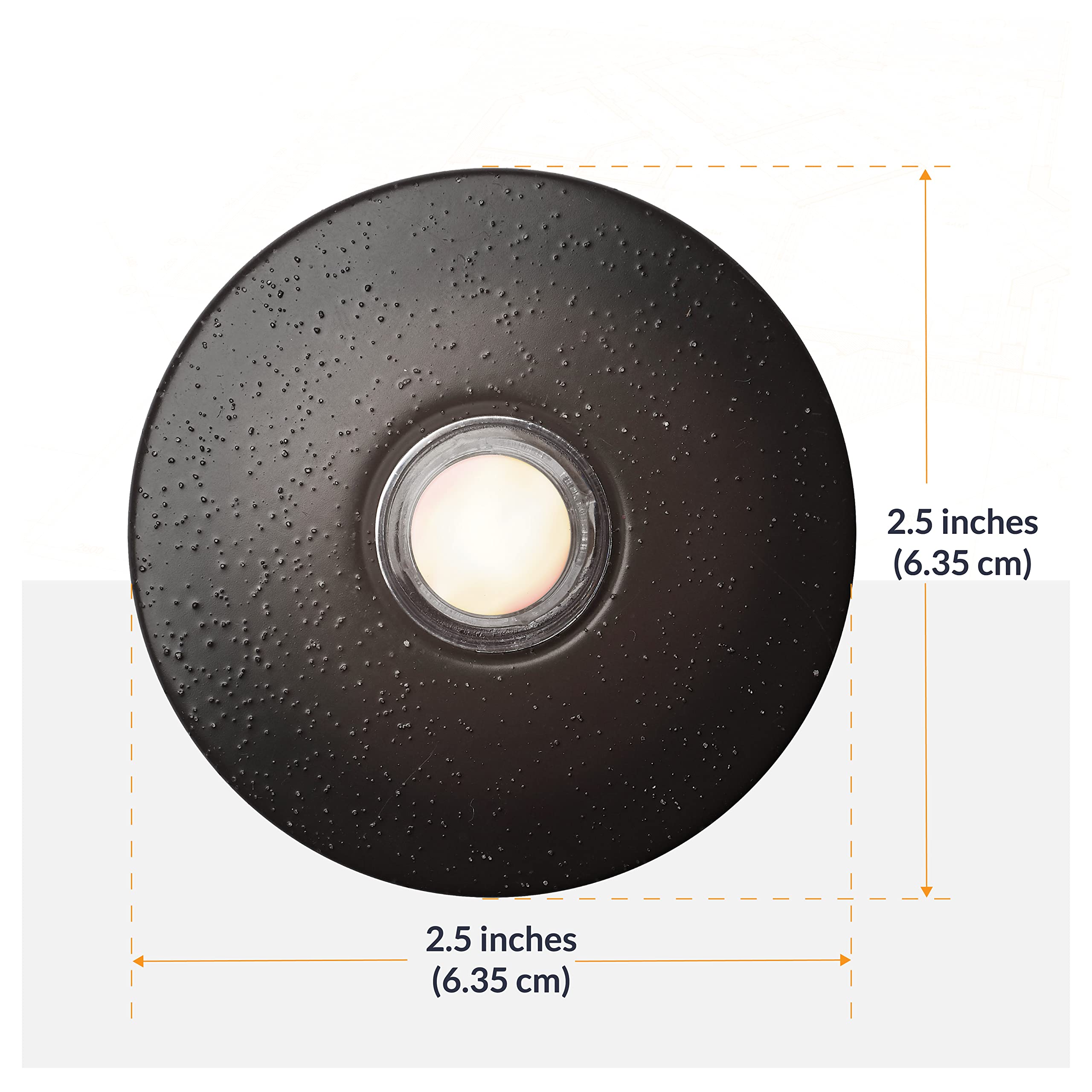 Newhouse Hardware Orb5Wl Lighted Doorbell Button, 1 Pack, Oil Rubbed Bronze