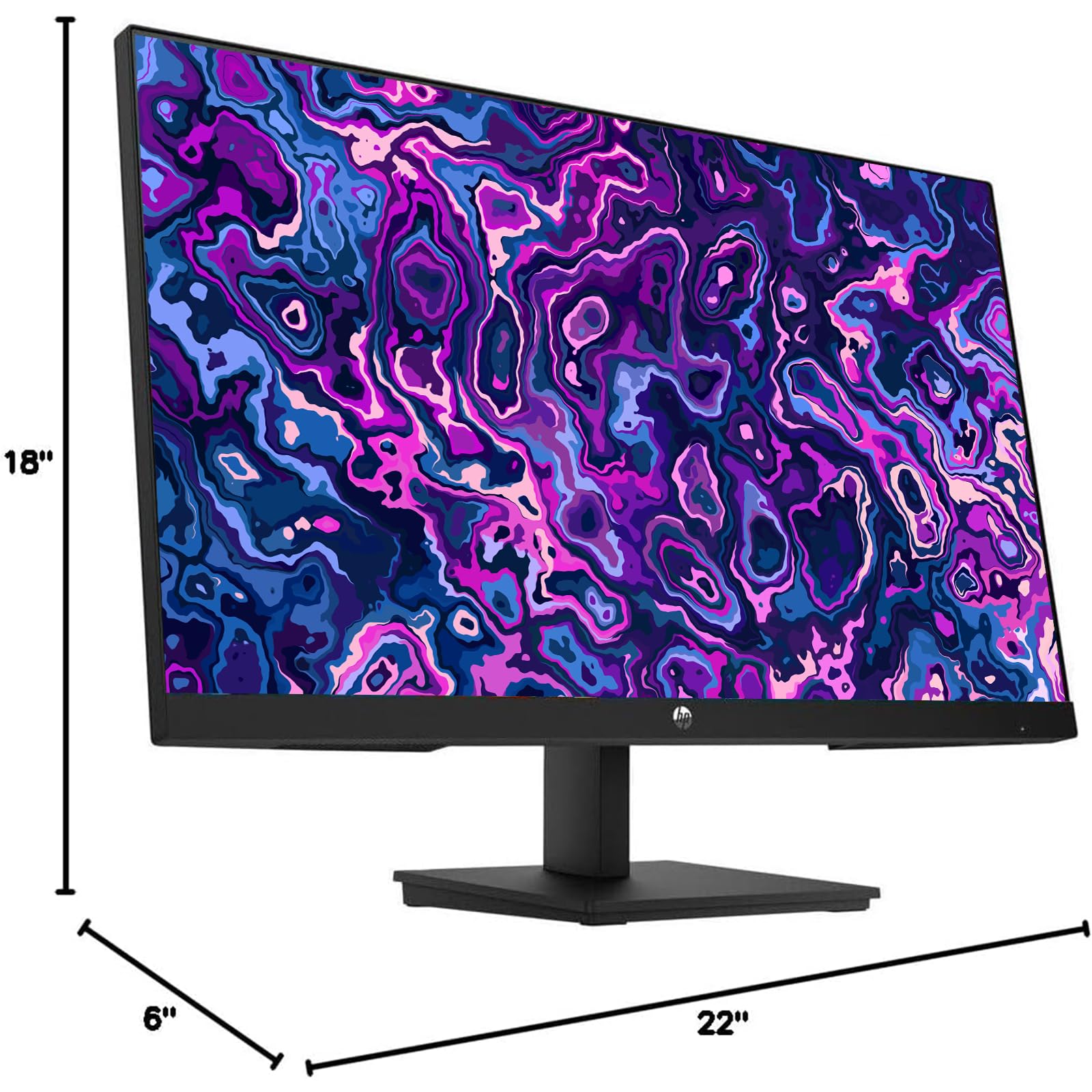 Hp 24'' Fhd Monitor - V24 Inch Ips Led Fhd (1920 X 1080)- Amd Freesync - Vesa, 16:9-75Hz Monitor, 4Ms Grey-To-Grey Response Time