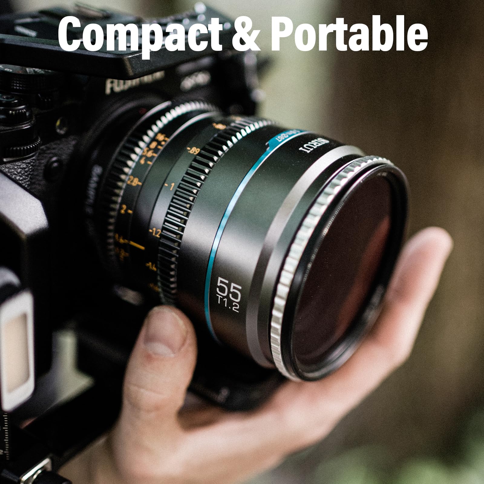 Sirui Night Walker 55Mm T1.2 S35 Cine Lens, Large Aperture Manual Focus Lens (Ms55M G, M4/3 Mount, Metal Grey)