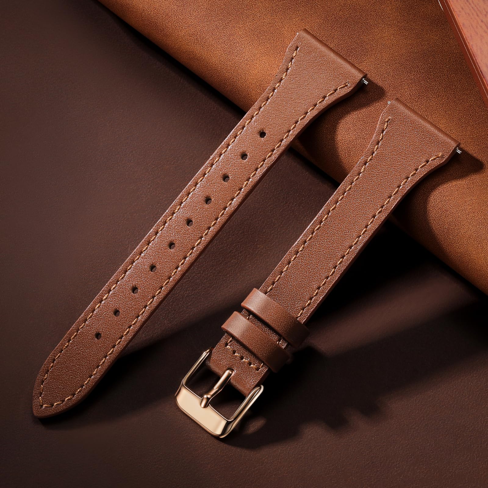 Geak Slim Leather Bands Compatible With Samsung Galaxy Watch 7 Band/Watch Fe 6 5 4 40Mm 44Mm/Watch 5 Pro Band 45Mm/Watch 6 4 Cla