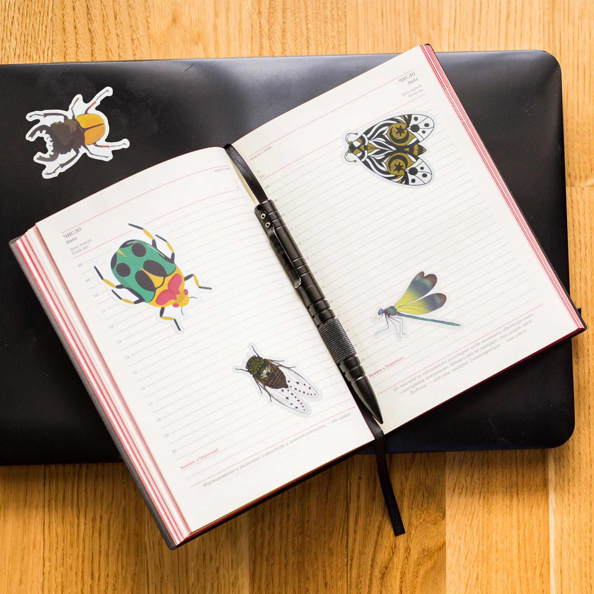 100 Pcs Insect Stickers Cartoon Bug Stickers For Laptop Water Bottle Computer Refrigerator Luggage Phone Case Bicycle Teens (Ins