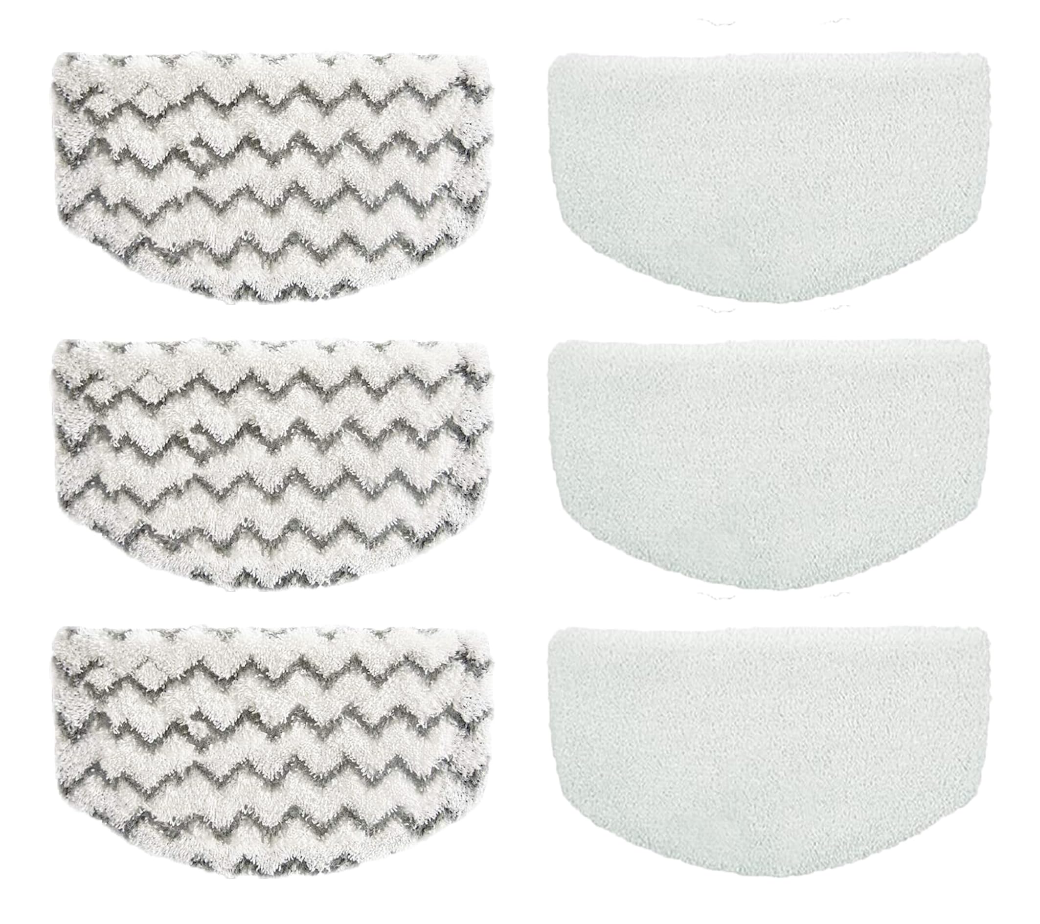 6 Pack Replacement Steam Mop Pads For Bissell Powerfresh Steam Mop 1940 1440 1544 1806 2075 Series, Model 19402 19404 19408 1940