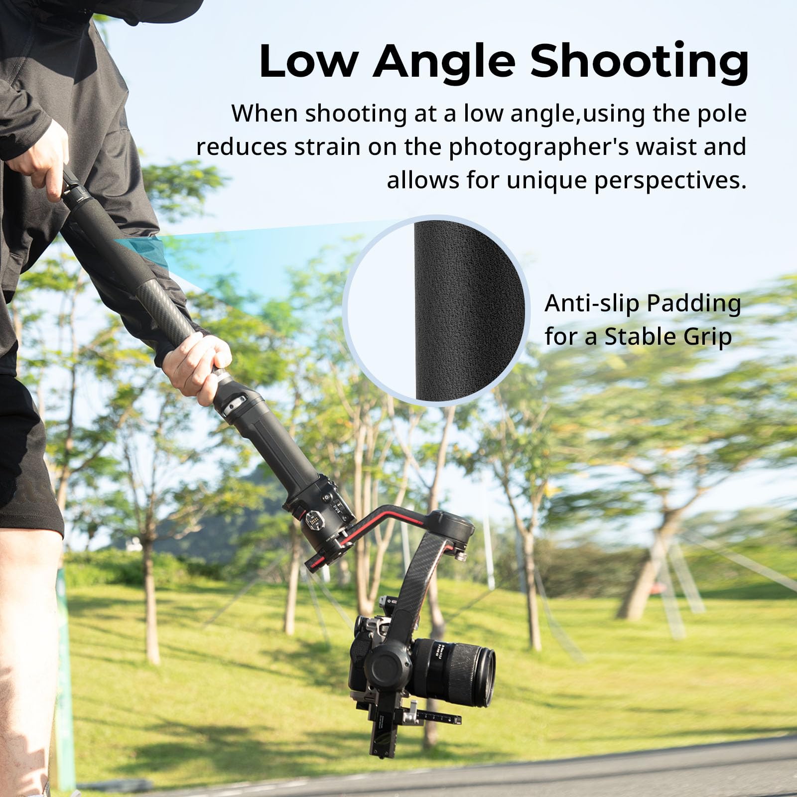 Smallrig Gimbal Extension Pole, 15 / 37Cm Carbon Fiber Stabilizer Extension Arm With Anti-Deflection Baffle And 1/4-20 Screw For