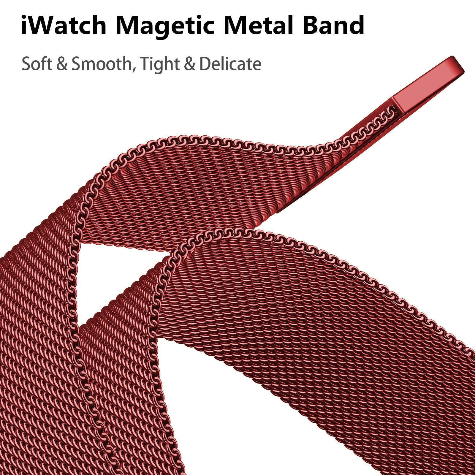 Magnetic Band And Case For Apple Watch Band 38Mm 40Mm 41Mm 42Mm 44Mm 45Mm 46Mm Women/Men,Stainless Steel Milanese Loop Bracelet