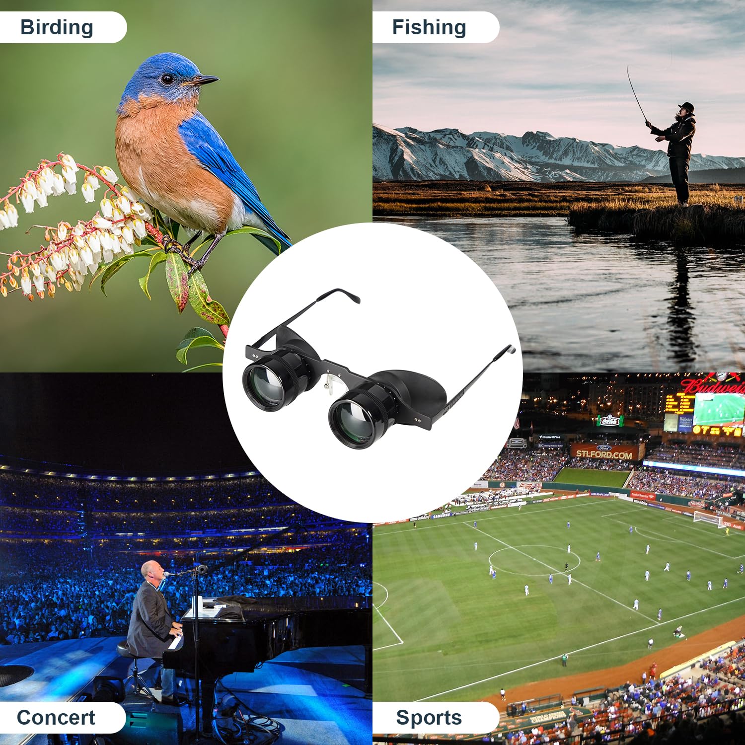 Hands Free Binocular Glasses For Enhanced Viewing   Hd Clarity, Lightweight & Portable, Adjustable Focus, Perfect For Bird Watch