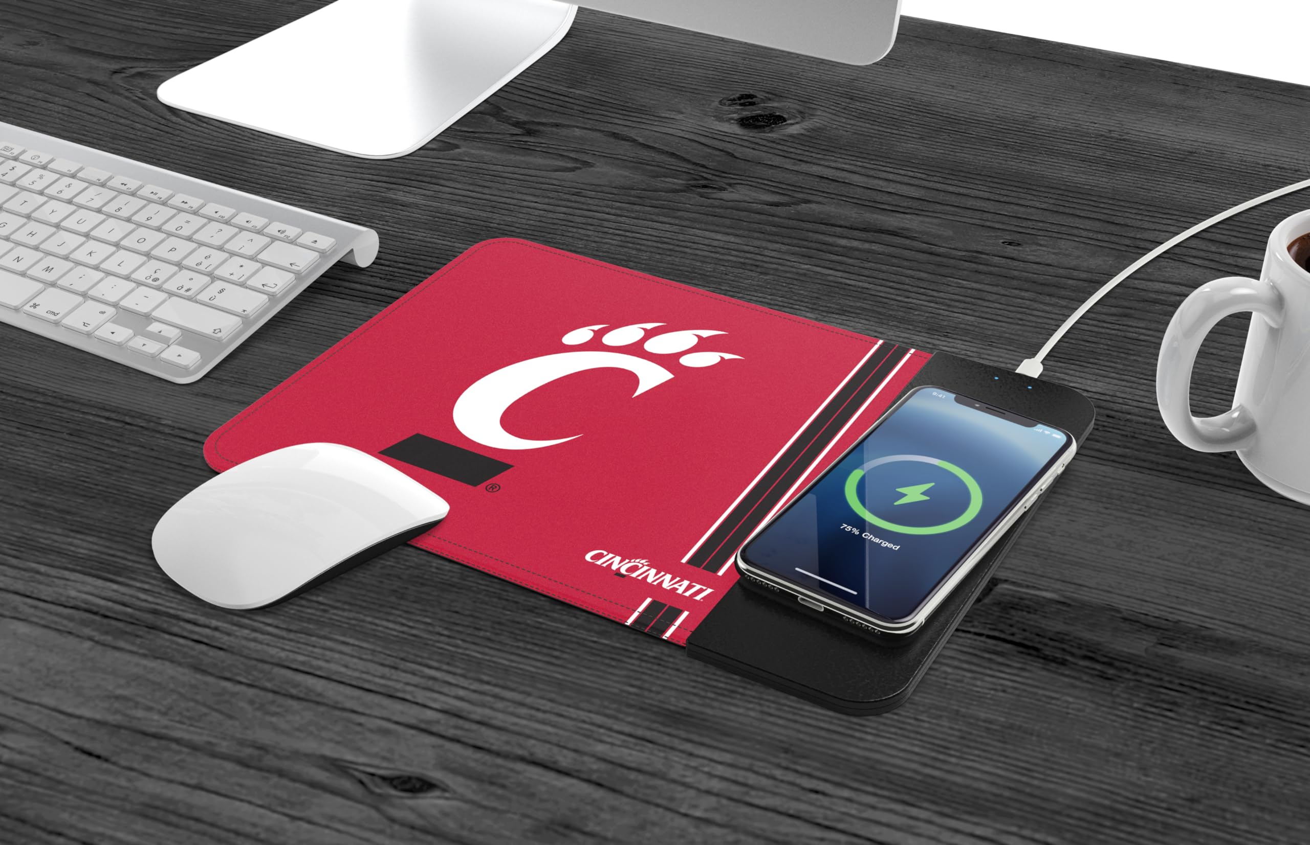 Soar Ncaa Wireless Charging Mouse Pad, Cincinnati Bearcats