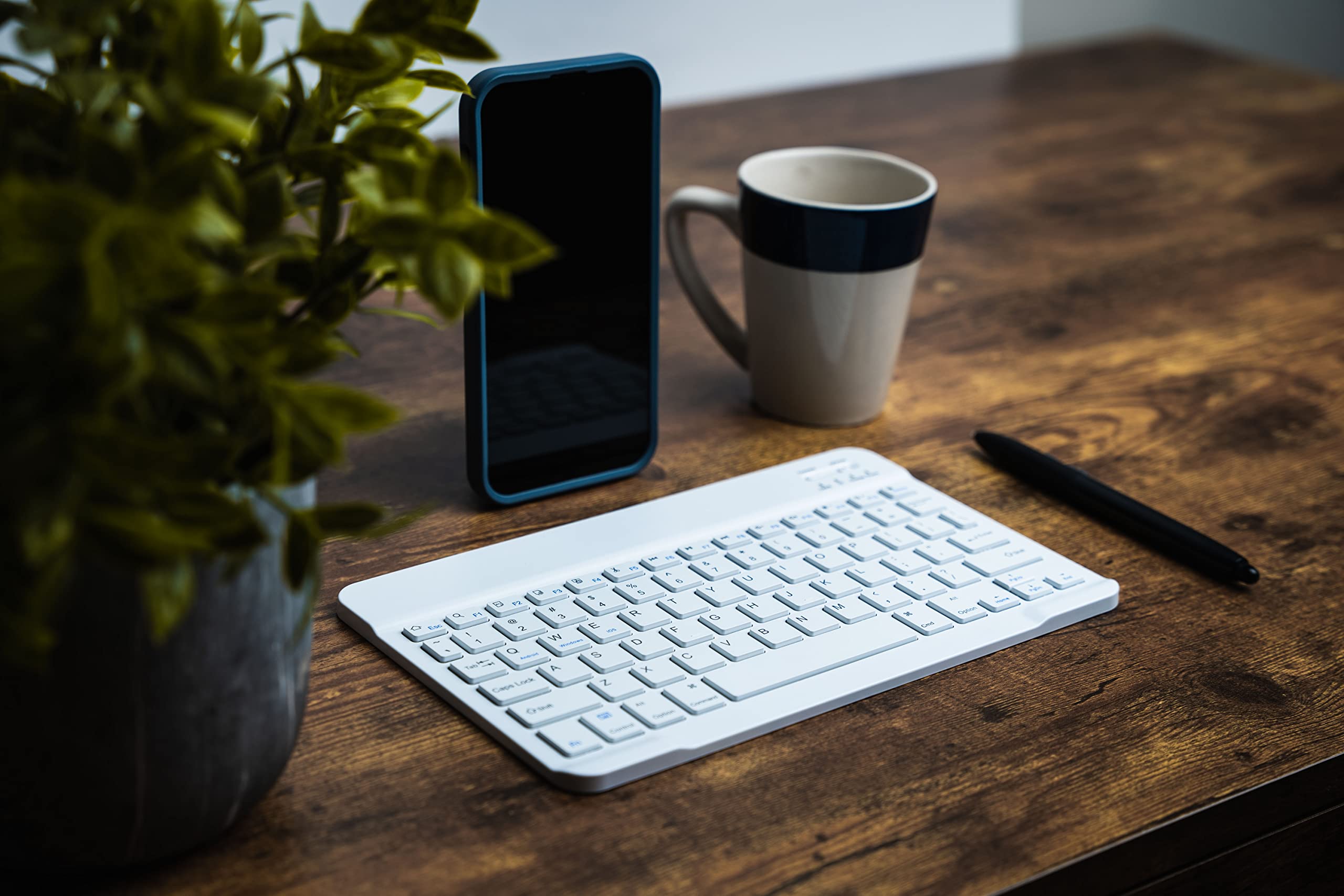 Ares Ultra Slim Wireless Bluetooth Keyboard | Compatible With Computer Desktop Ios Android Laptop Smart Tv And Windows 11/10/8 (