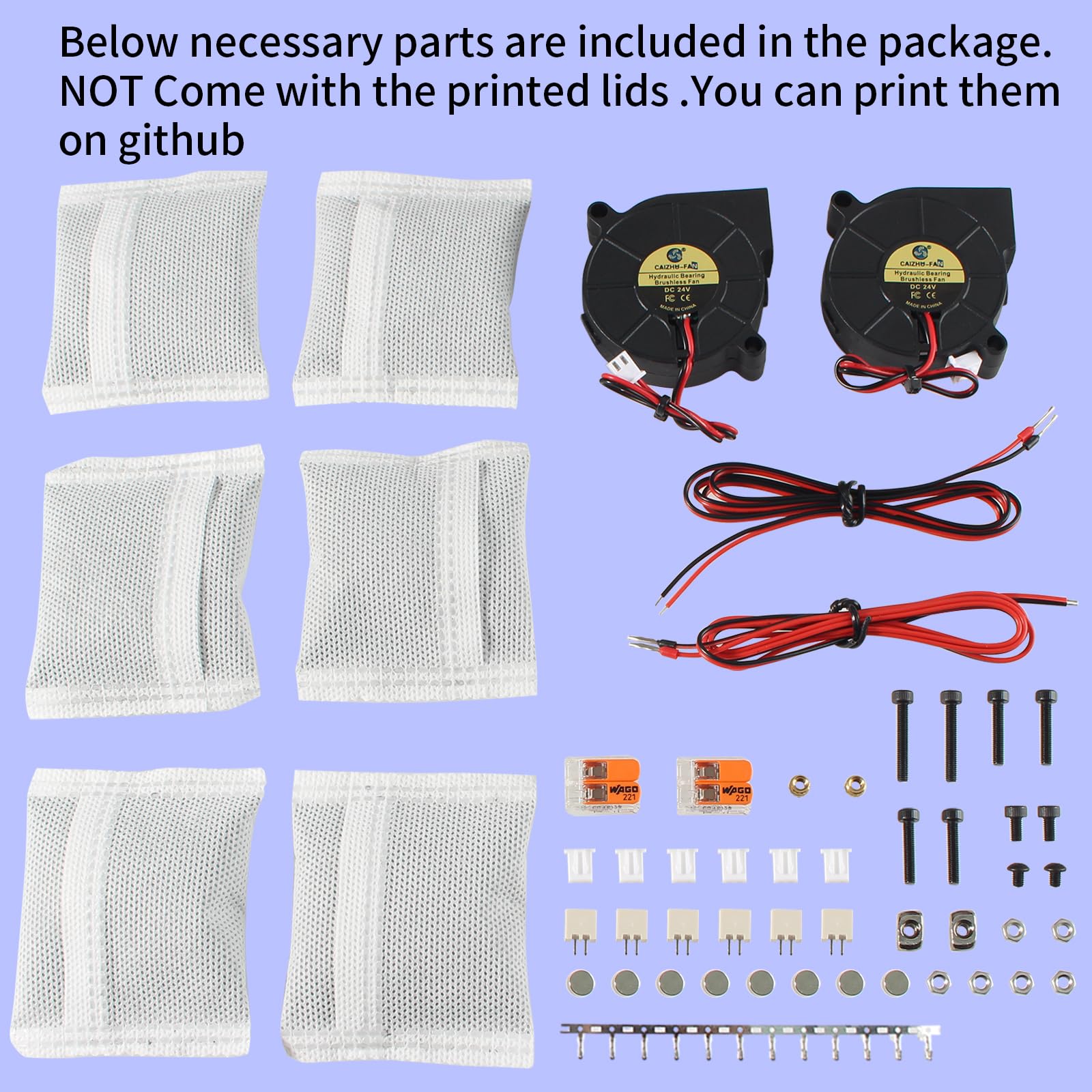 Fysetc 3D Printer Voron2.4 Filter: Nevermore Micro   V6 Activated Carboon Filters Not Include Printed Part With 5015 24V Blower