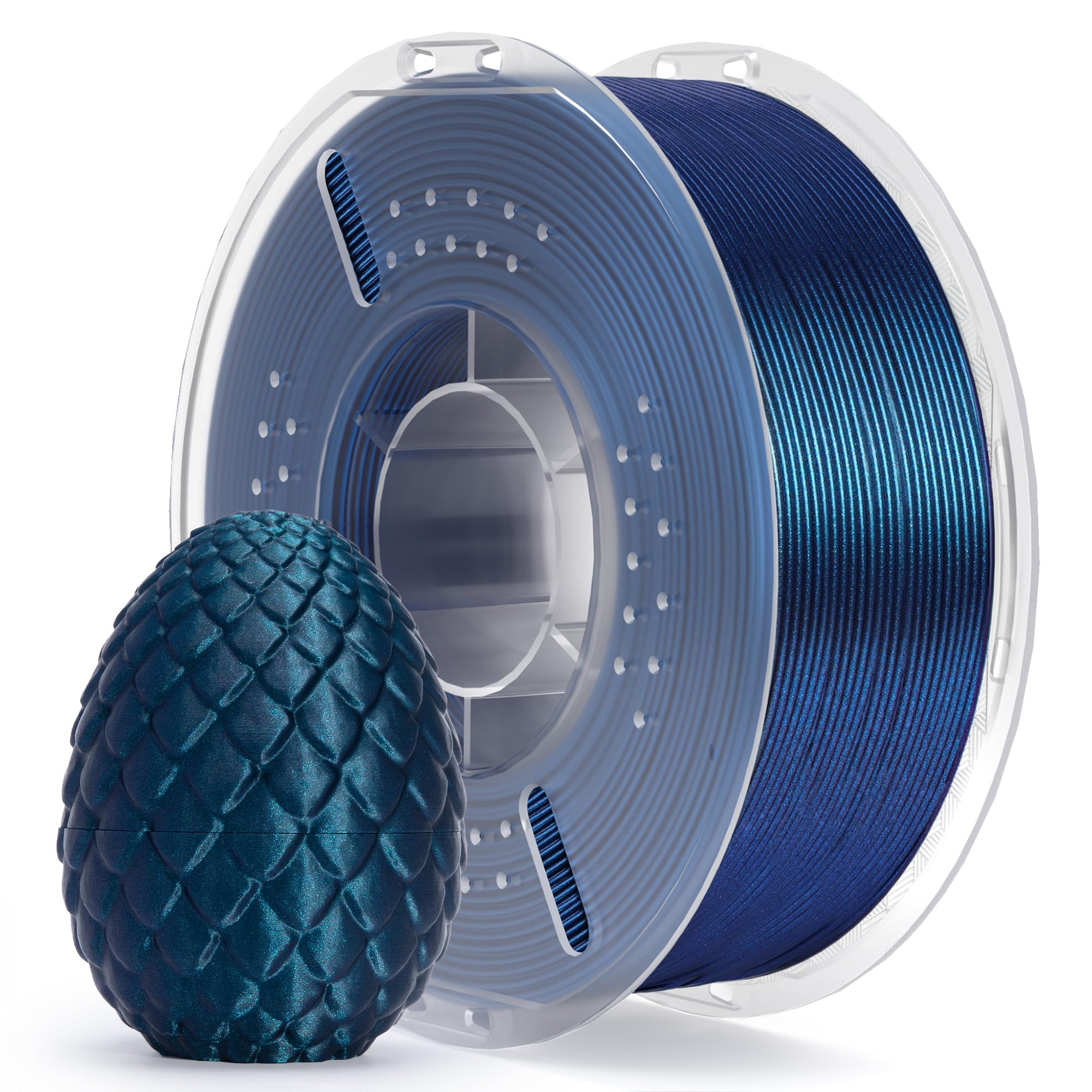 Elegoo Pla Filament 1.75Mm Galaxy Peacock Blue 1Kg, Shiny 3D Printer Filament Dimensional Accuracy +/  0.02Mm, 1Kg Spool(2.2Lbs)