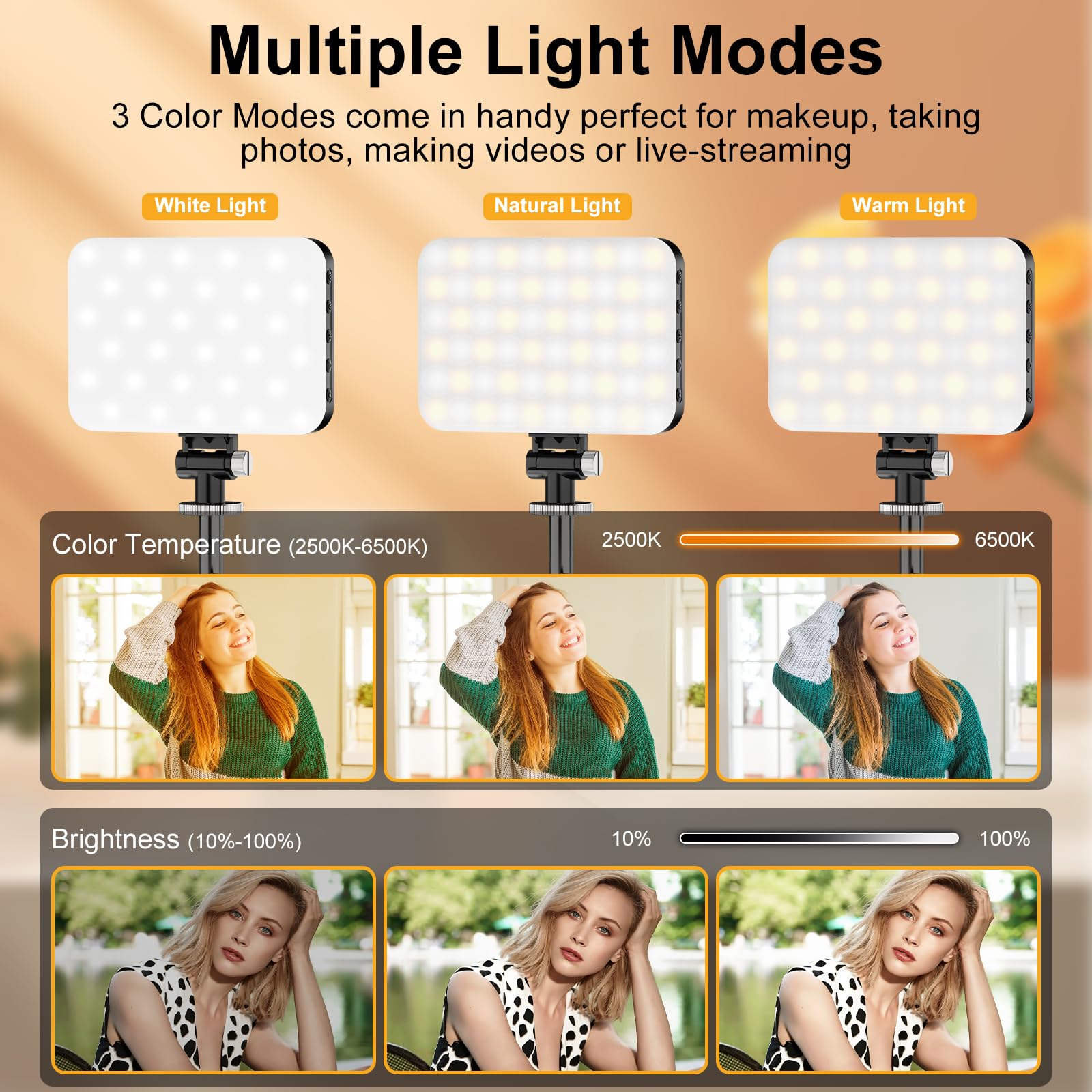 Overhead Phone Mount With 60 Led Portable Selfie Light And Phone Holder For Desk, Camera Mount Arm Stand With Remote, Overhead S