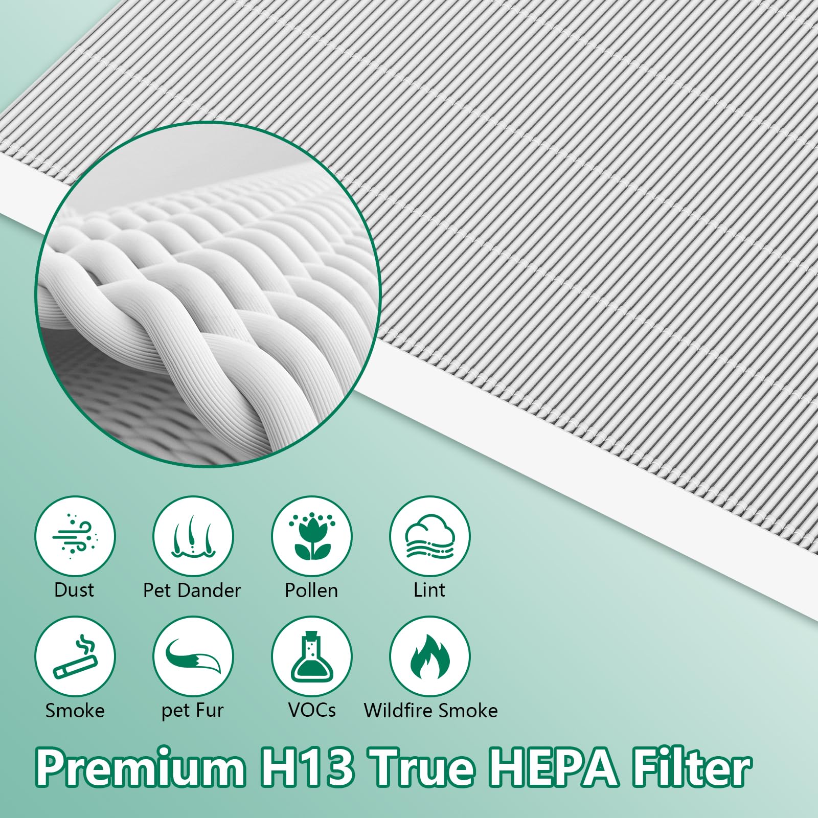 C545 Replacement Filter S Compatible With Winix C545 Air Purifier, Replaces Parts 1712 0096 00 And 2522 0058 00, 2 Pack H13 True