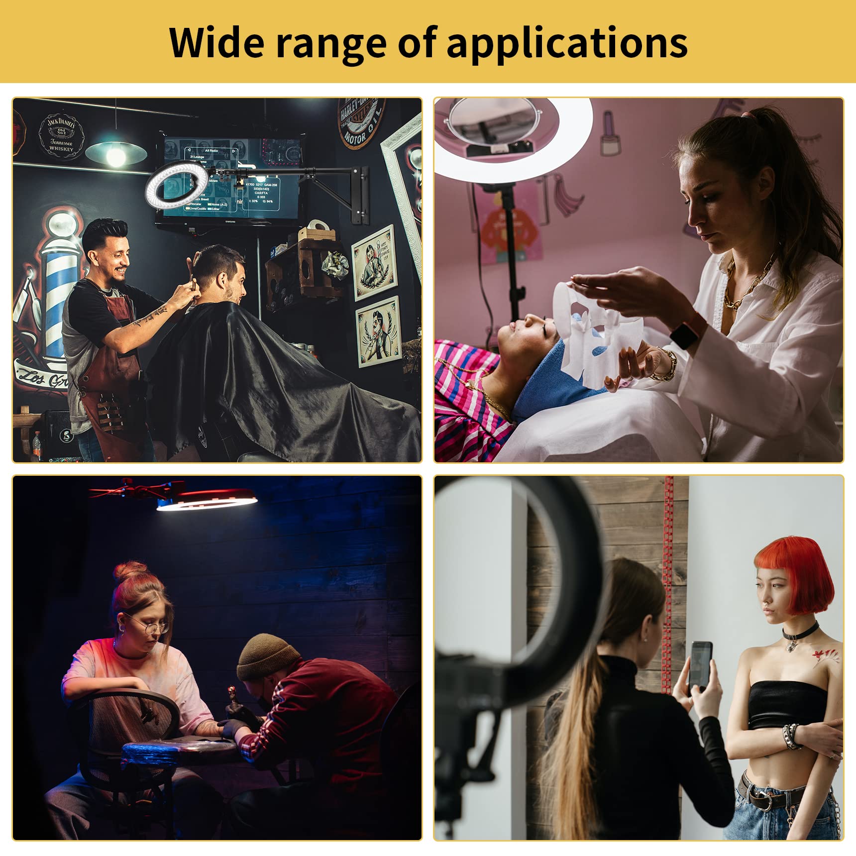 Meking Ring Light Wall Mount Boom Arm 39.37Inch/100Cm, For Strobe Light, Photography, Softbox, Reflector, Support 180 Degree Rot