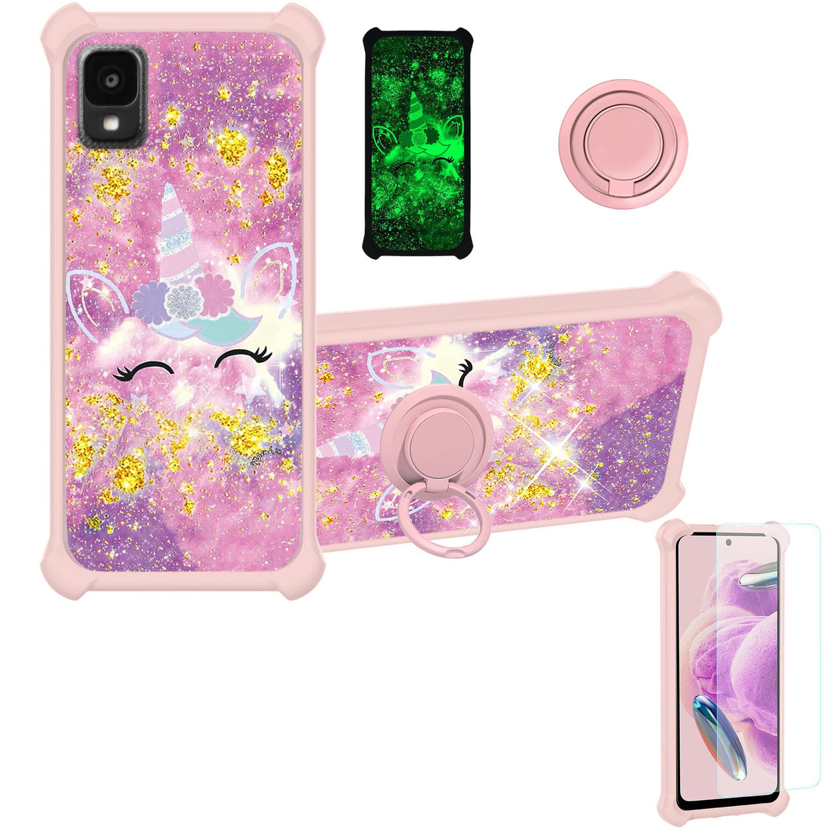 Jioeuinly Tcl 30 Le 30Le Jet Case Compatible With Tcl 30 Z 30Z T602Dl Phone Case Cover [With Tempered Glass Screen Protector][Ha