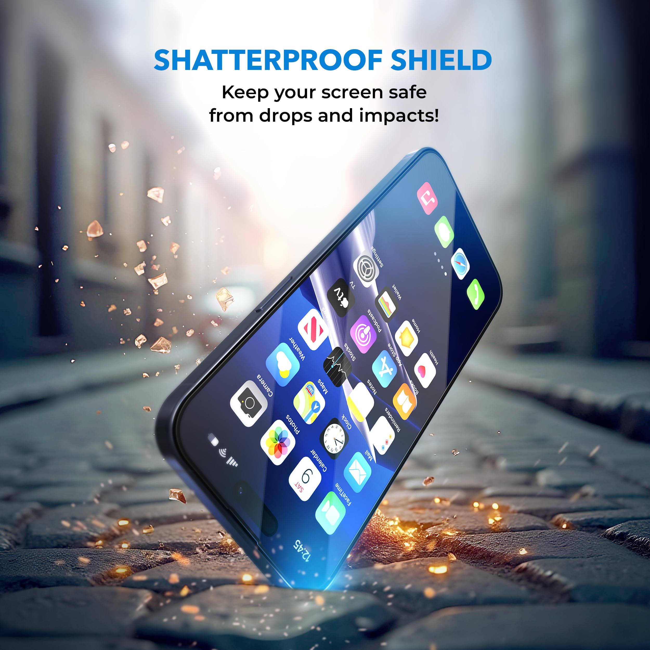 Deppa [2 Pack Privacy Screen Protector For Iphone 13 Pro Max/14 Plus (6.7 Inch) Tempered Glass 3D Full Cover With Easy Installat