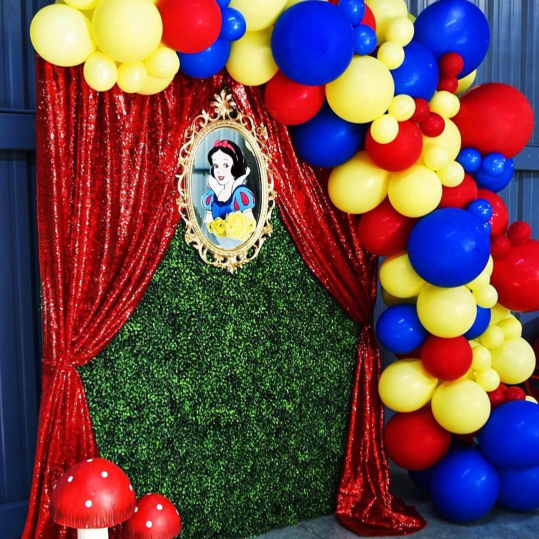 Poise3Ehome 2Pcs 2Ft X 8Ft Red Sequin Backdrop Curtains, Glitter Photography Background, Sequence Xmas Thanksgiving Backdrop