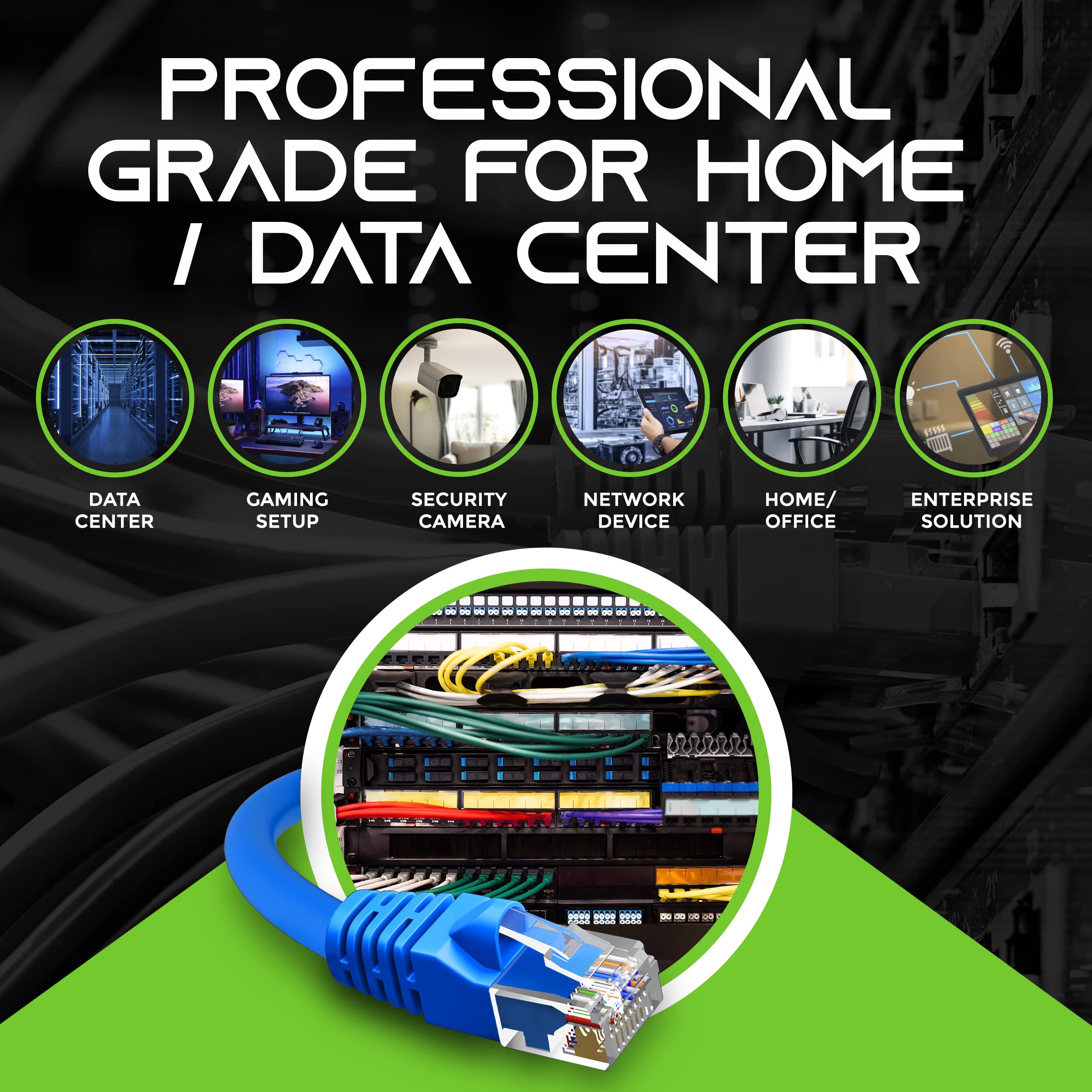 Gearit Cat 6 Ethernet Cable 1 Ft (16 Pack)   Cat6 Patch Cable, Cat 6 Patch Cable, Cat6 Cable, Cat 6 Cable, Cat6 Ethernet Cable,