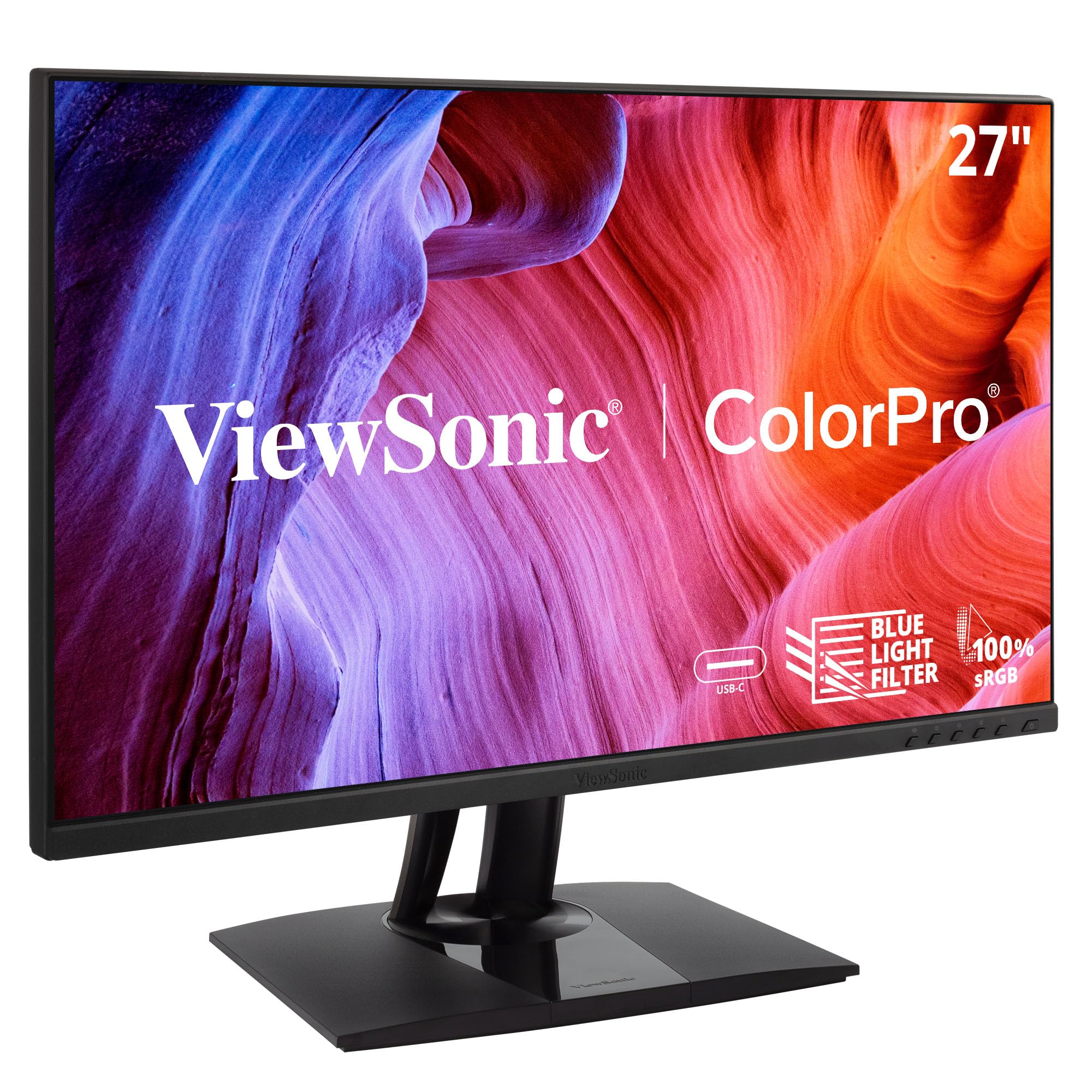 ViewSonic VP2756-2K 27 Inch IPS 1440p Ergonomic Monitor with Ultra-Thin Bezels, Color Accuracy, Pantone Validated, 60W USB C