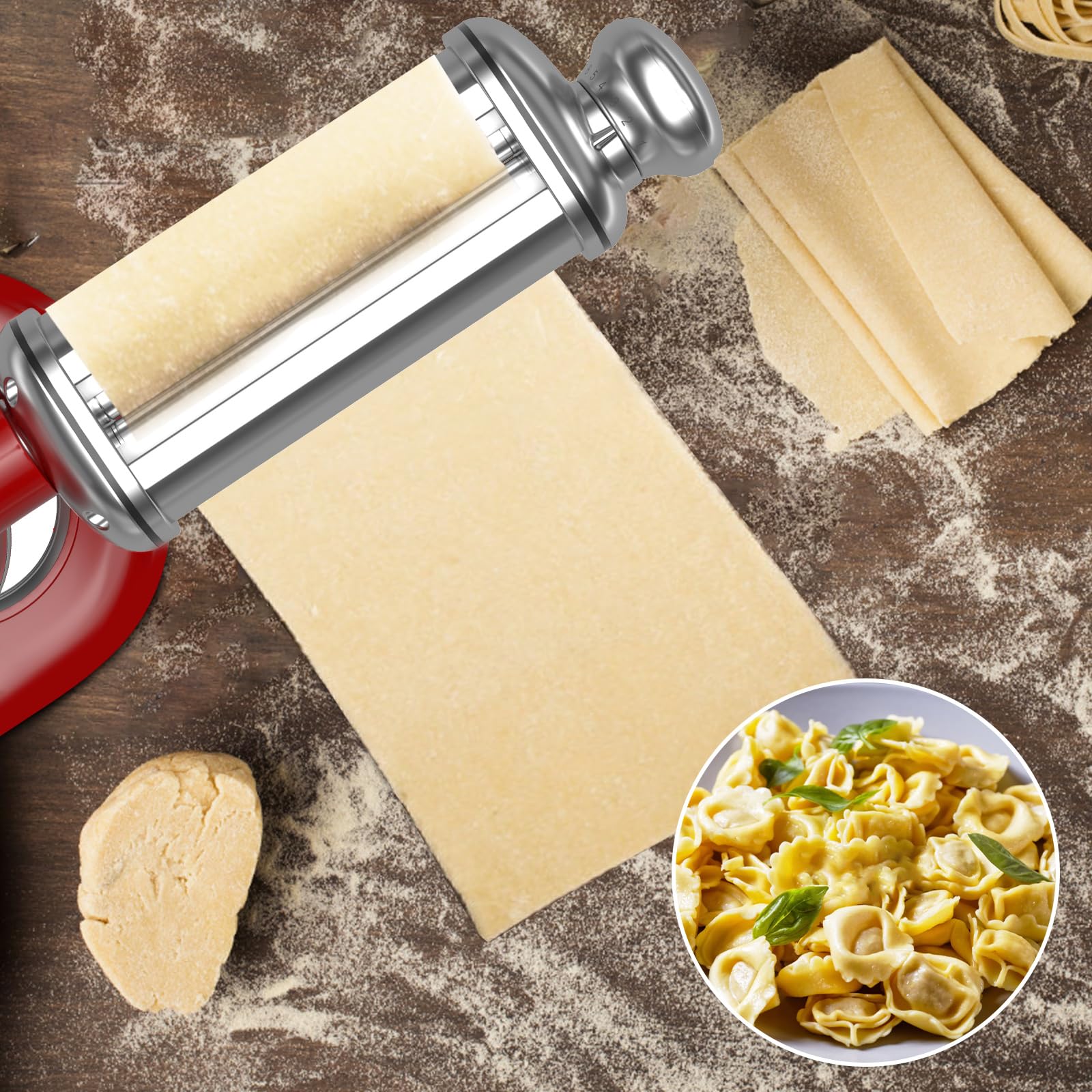 Pasta Roller Attachment For All Kitchenaid Stand Mixer, Pasta Maker For Kitchen Aid Accessories And Attachments, Noodle Dough Ro