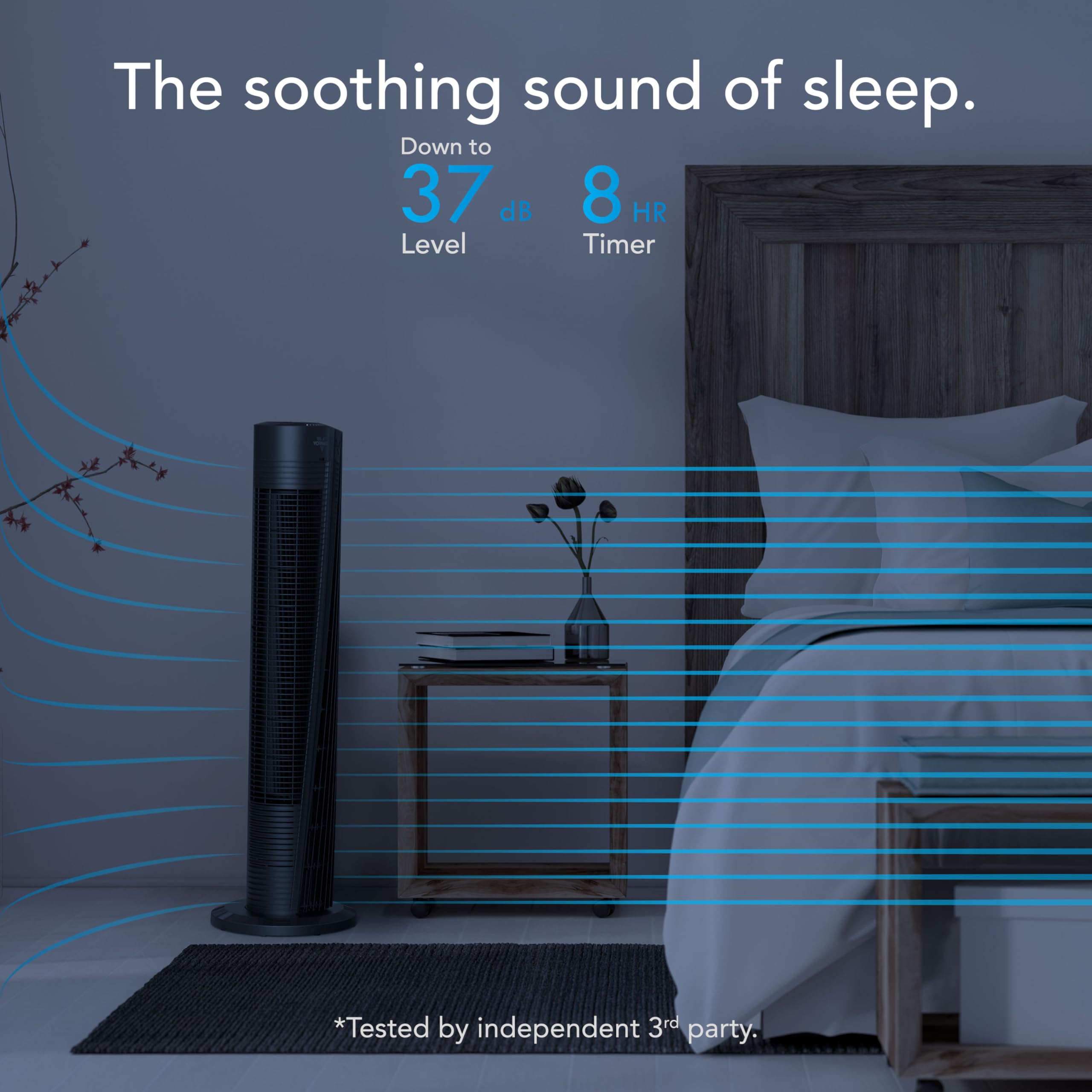 Vornado Osc84 41'' Whole Room Air Circulator Tower Fan With Remote Control, Black