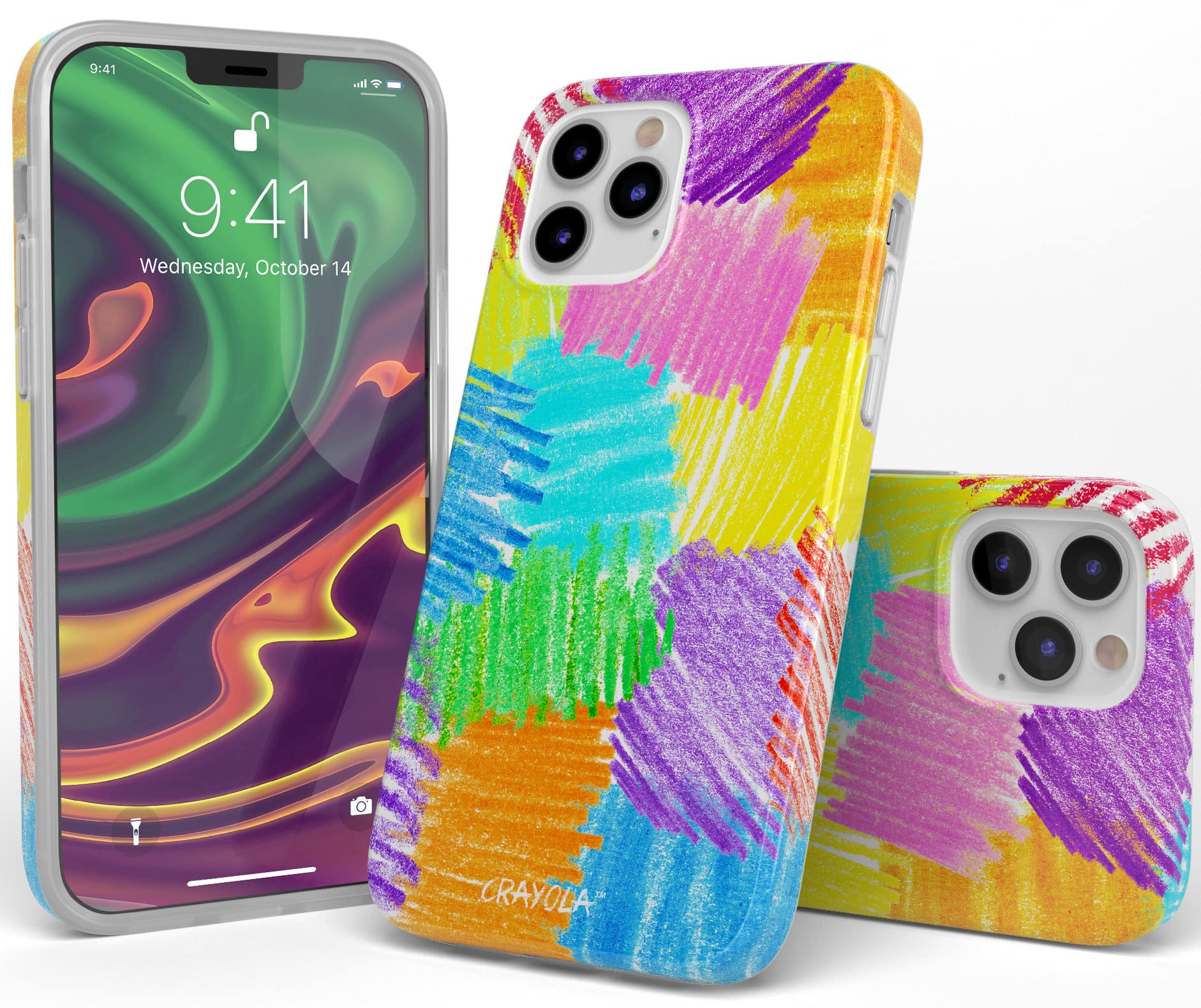 Casely Iphone 12 Pro Max Case | Scribble Me That | Crayola Rainbow Pencil Case