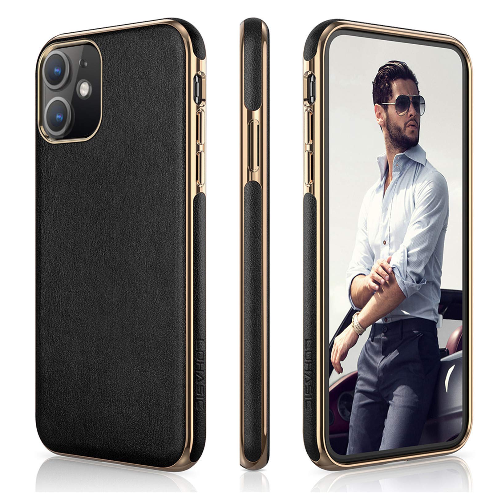 Lohasic For Iphone 11 Case, Thin Business Slim Premium Pu Leather Luxury Elegant Soft Anti Slip Scratch Resistant Full Protectiv