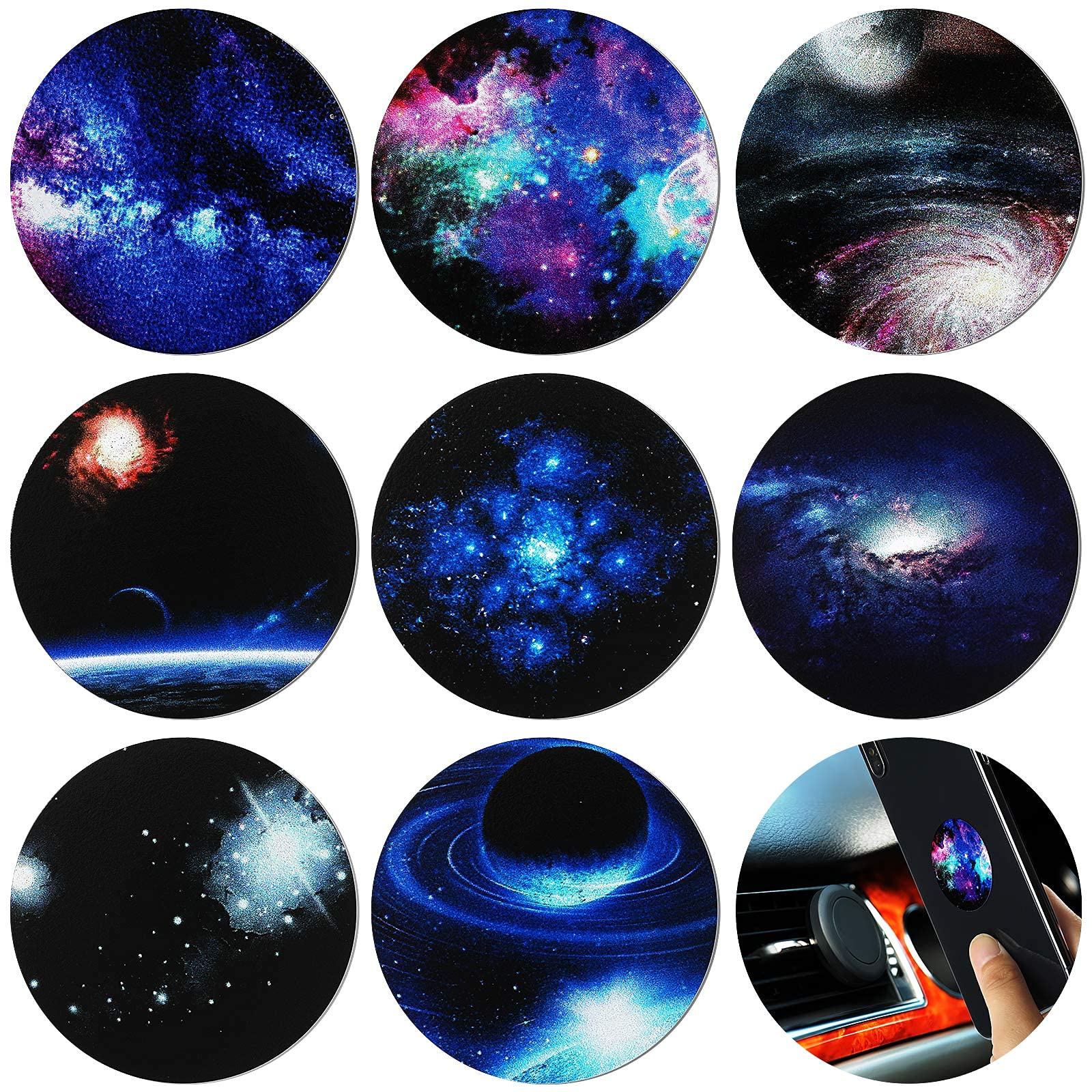 8 Pcs Phone Magnet Car Metal Plate Mount Metal Plate For Cell Holder Magnetic Car Mount Compatible With Magnetic Car Mounts Repl