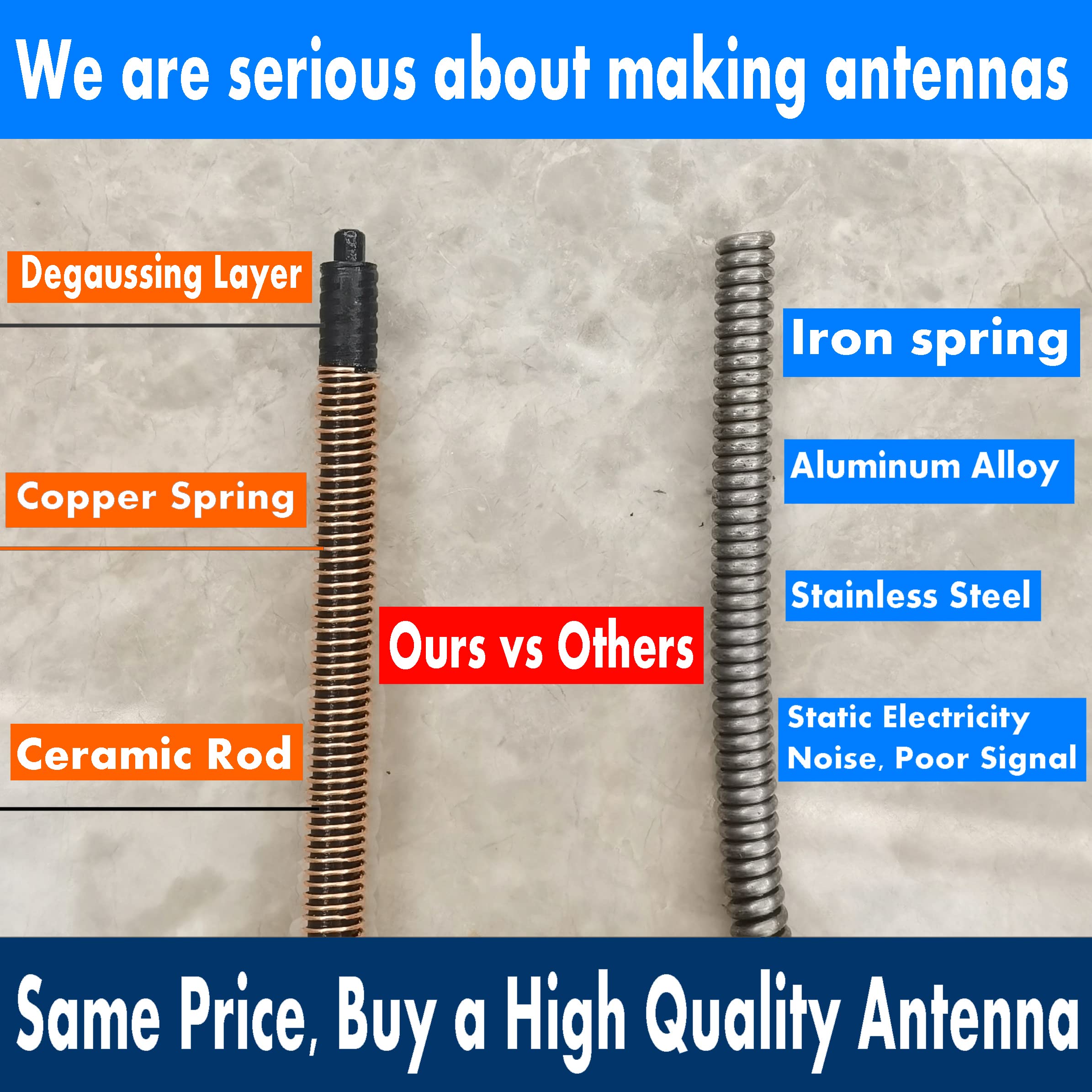 7 Inch Flexible Spiral Rubber Antenna For Jeep Patriot (2007 2017), Jeep Patriot Antenna Replacement Mast