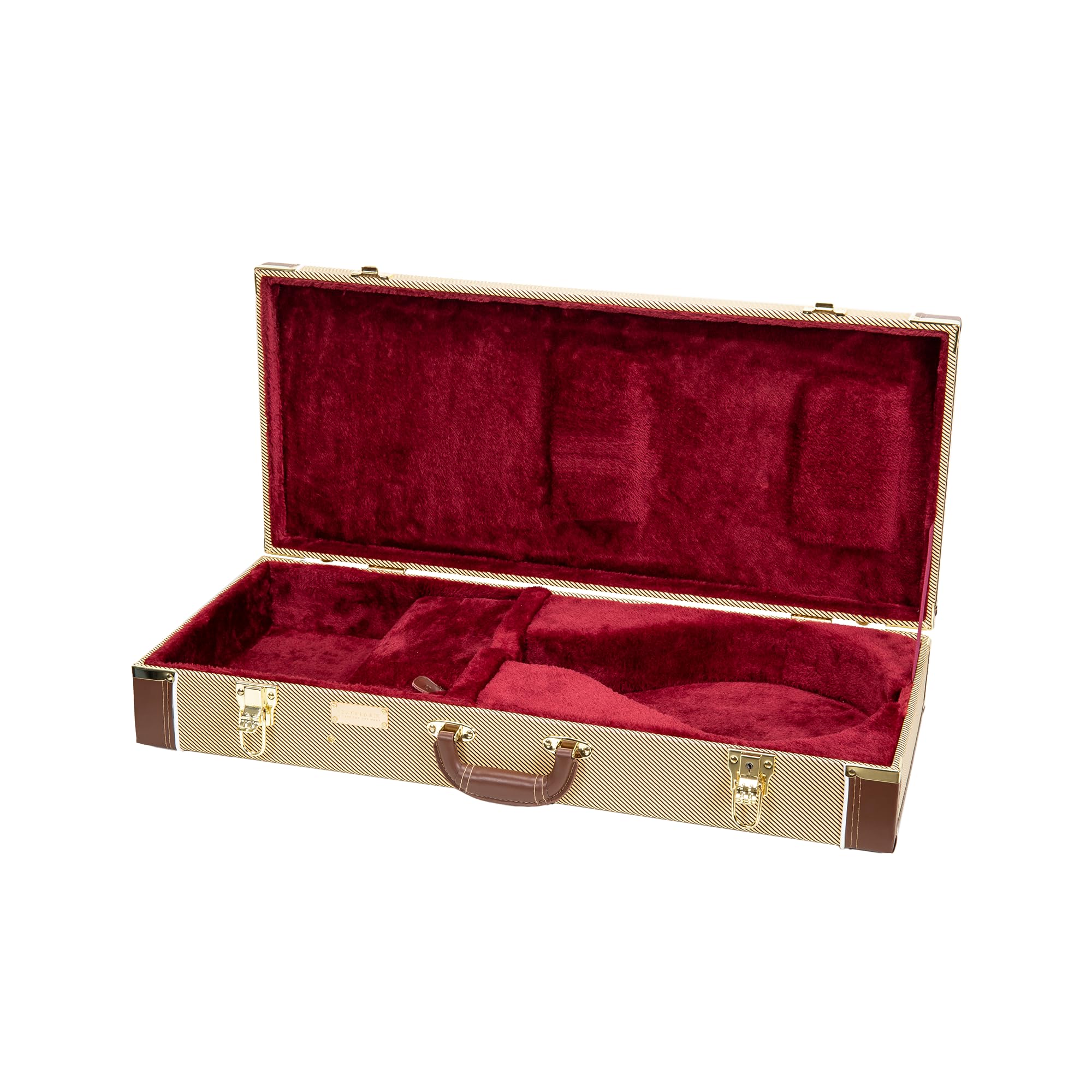 Crossrock Rectangular Wooden Case Fits F-Style Mandolin-Vinyl Tweed(Crw620Mftw-R)