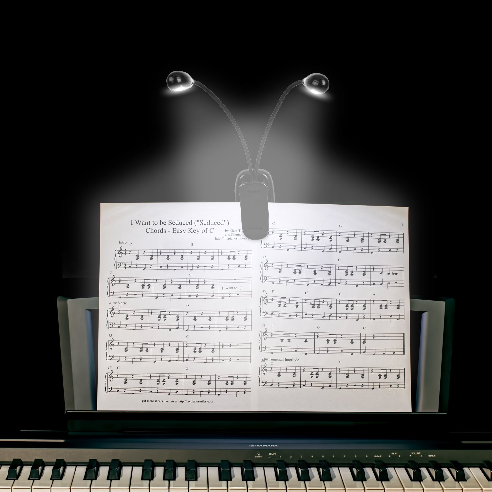 Music Stand Light, Clip On Led Book Lights, Usb And Aaa Battery Operated, Reading Lamp In Bed, 4 Brightness Levels, Ideal For Bo