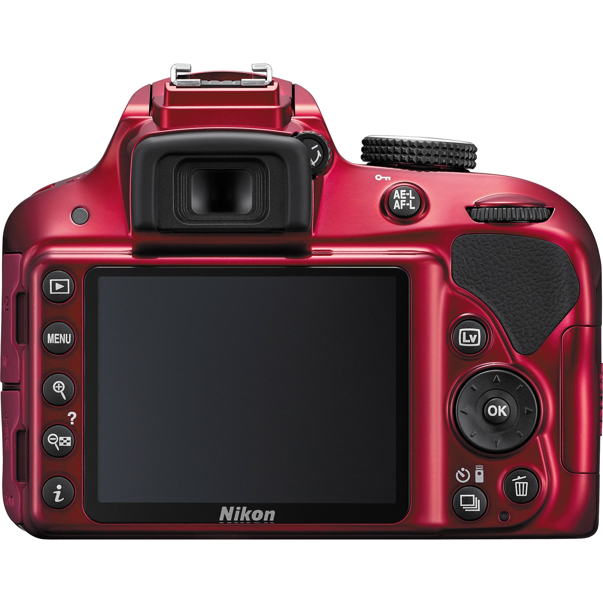 Nikon D3300 24.2 Mp Cmos Digital Slr With Auto Focus-S Dx Nikkor 18-55Mm F/3.5-5.6G Vr Ii Zoom Lens (Red)