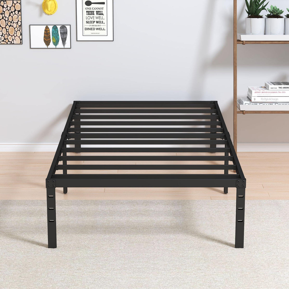Maenizi Twin Xl Bed Frames No Box Spring Needed, 14 Inch Heavy Duty Metal Twin Xl Platform Bed Frame Support Up To 2500 Lbs, Eas