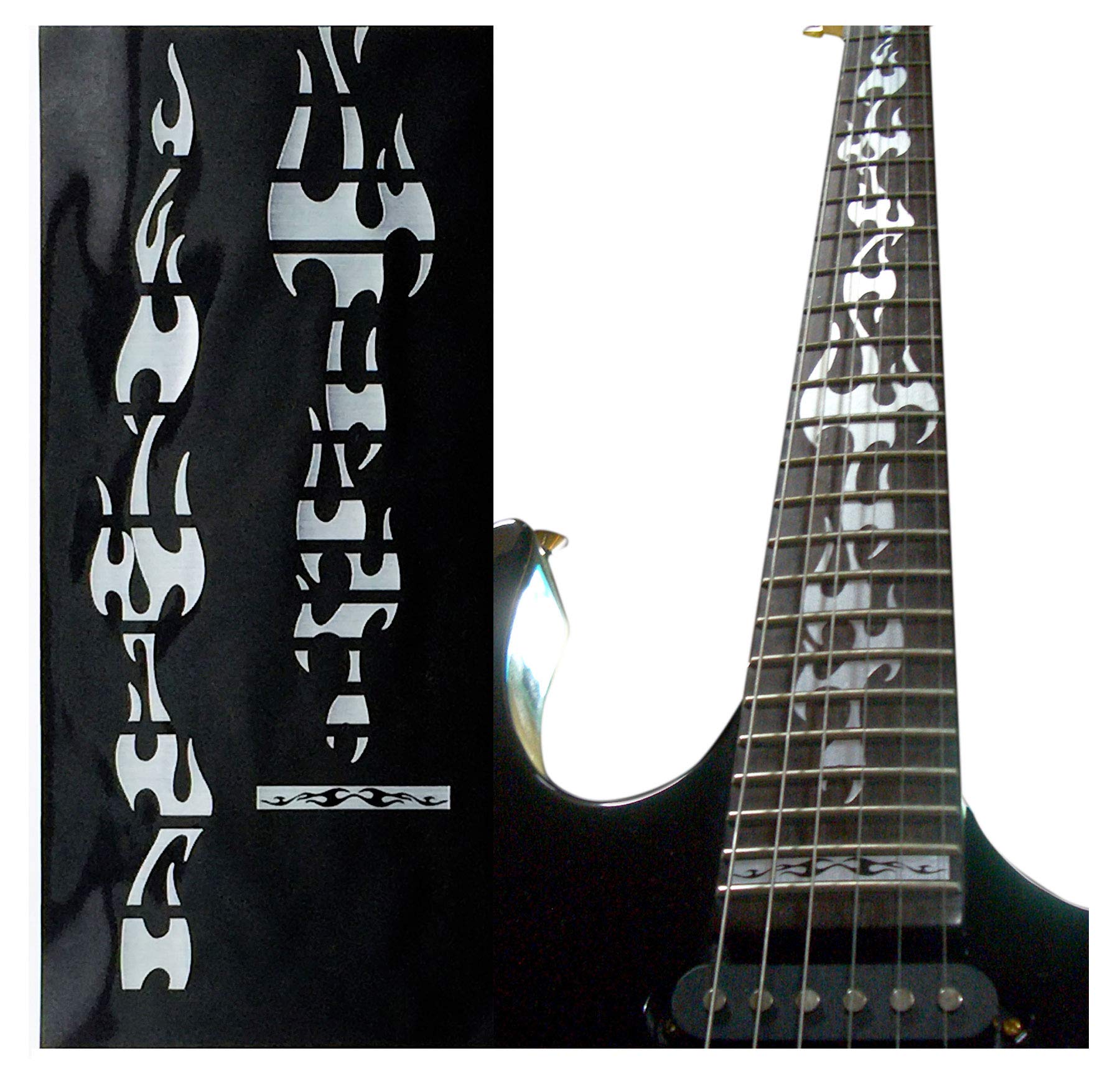 Jockomo Metallic Fireflame Guitar Inlay Sticker