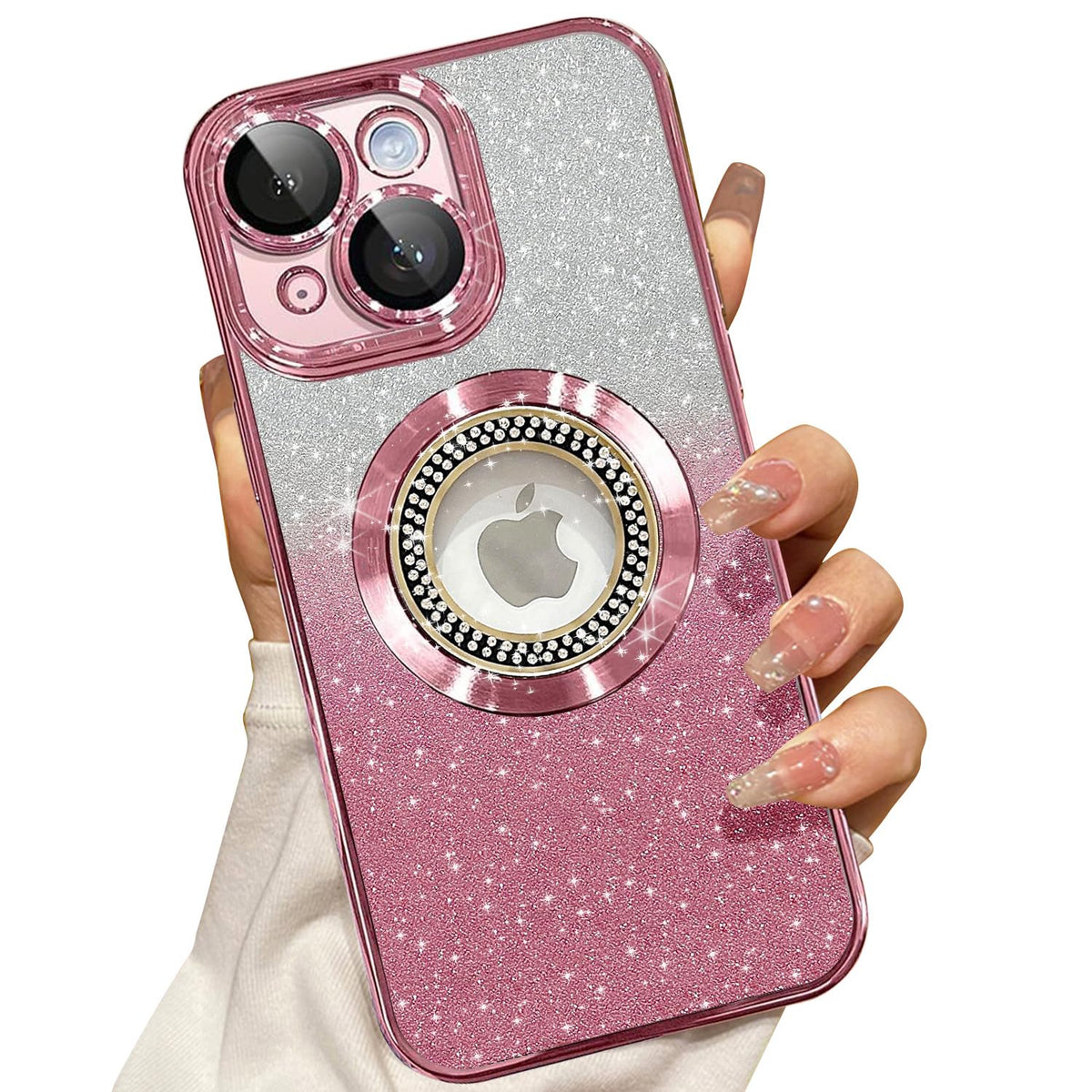 Misscase For Iphone 13 Magnetic Glitter Case Compatible With Magsafe,Full Protection Slim Shockproof Anti Scratch Case With Came