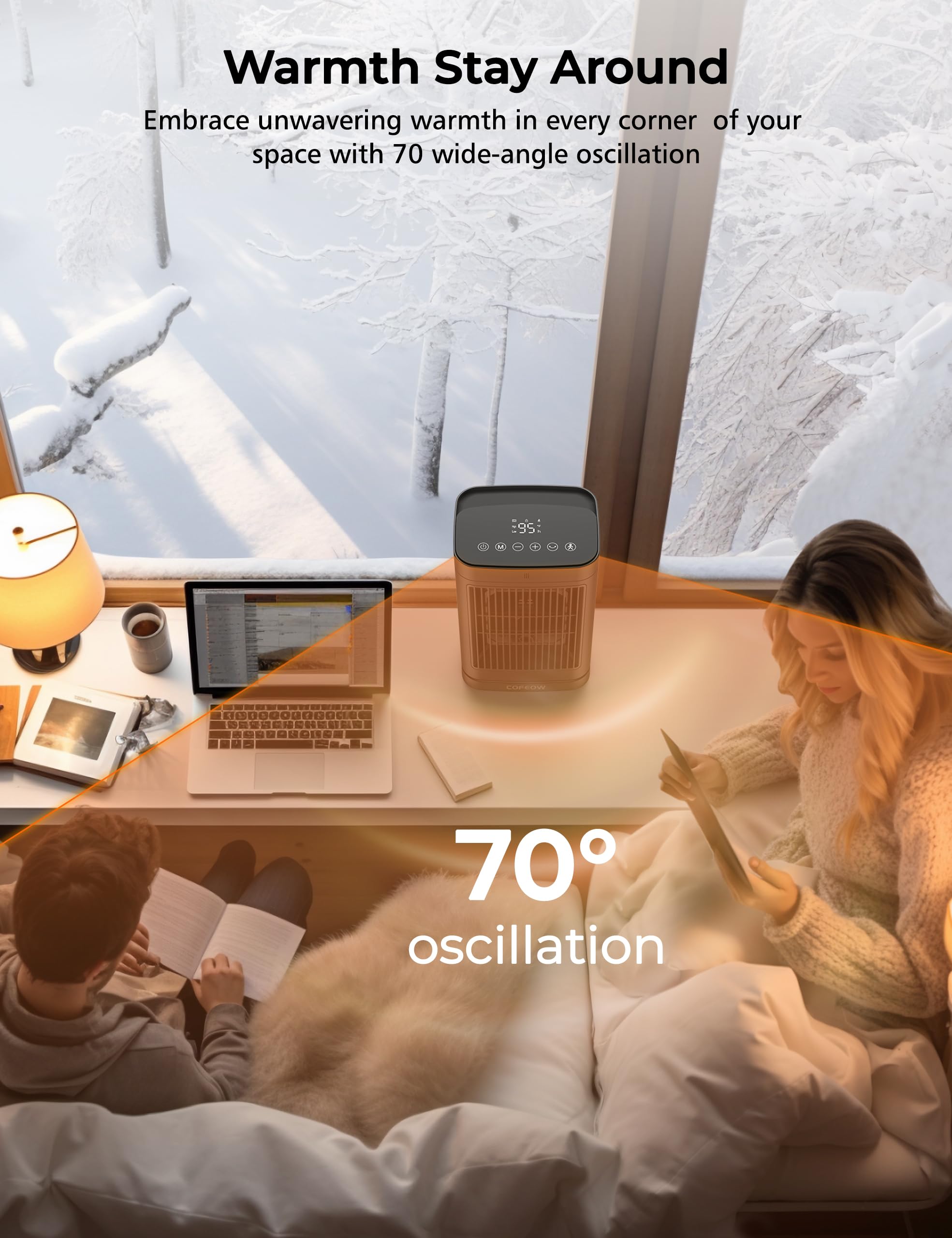 Space Heaters With Motion Sensor,Portable Heaters For Indoor Use,Electric Small Heaters For Large Room Bedroom Office Garage Des