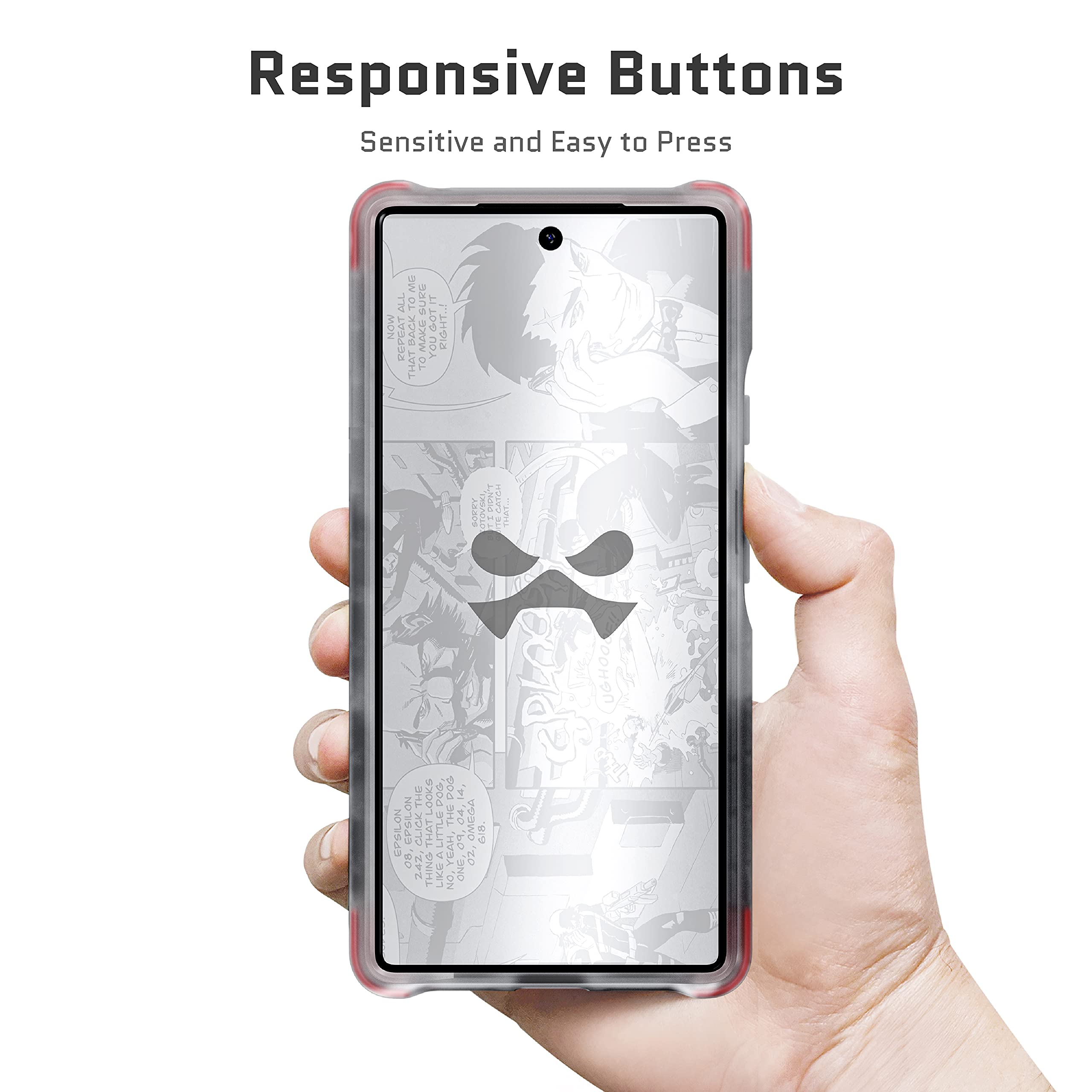 Ghostek Covert Pixel 6 Case Clear With Ultra Thin Design And Non Slip Grip Supports Fast Wireless Charging Shockproof Protective