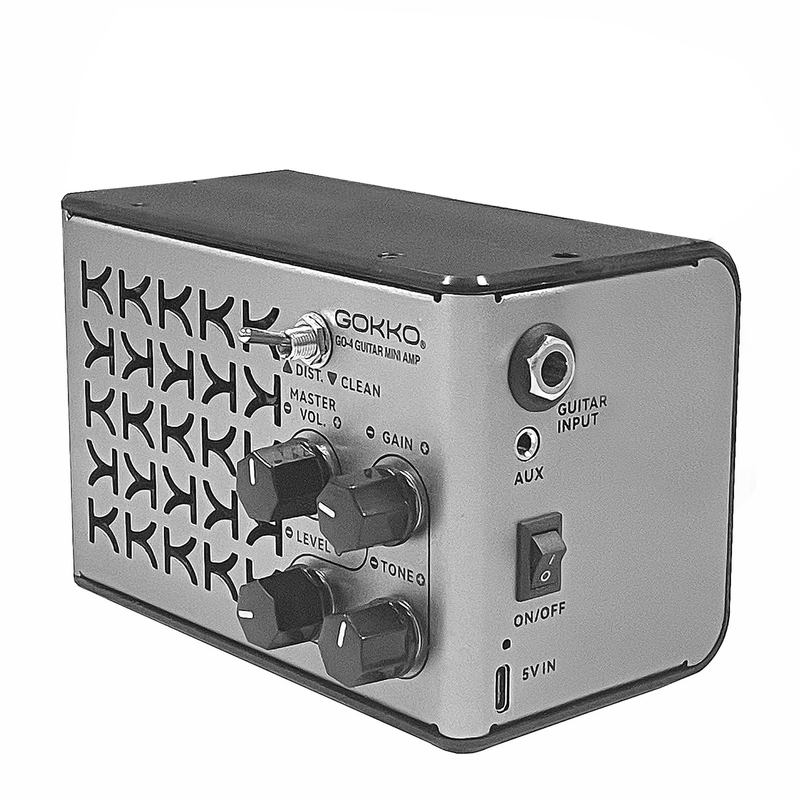 GOKKO Guitar Amplifier - Portable 10W Rechargeable Guitar Amp with Bluetooth, Clean & Distortion Modes, Built-in Battery - Compa