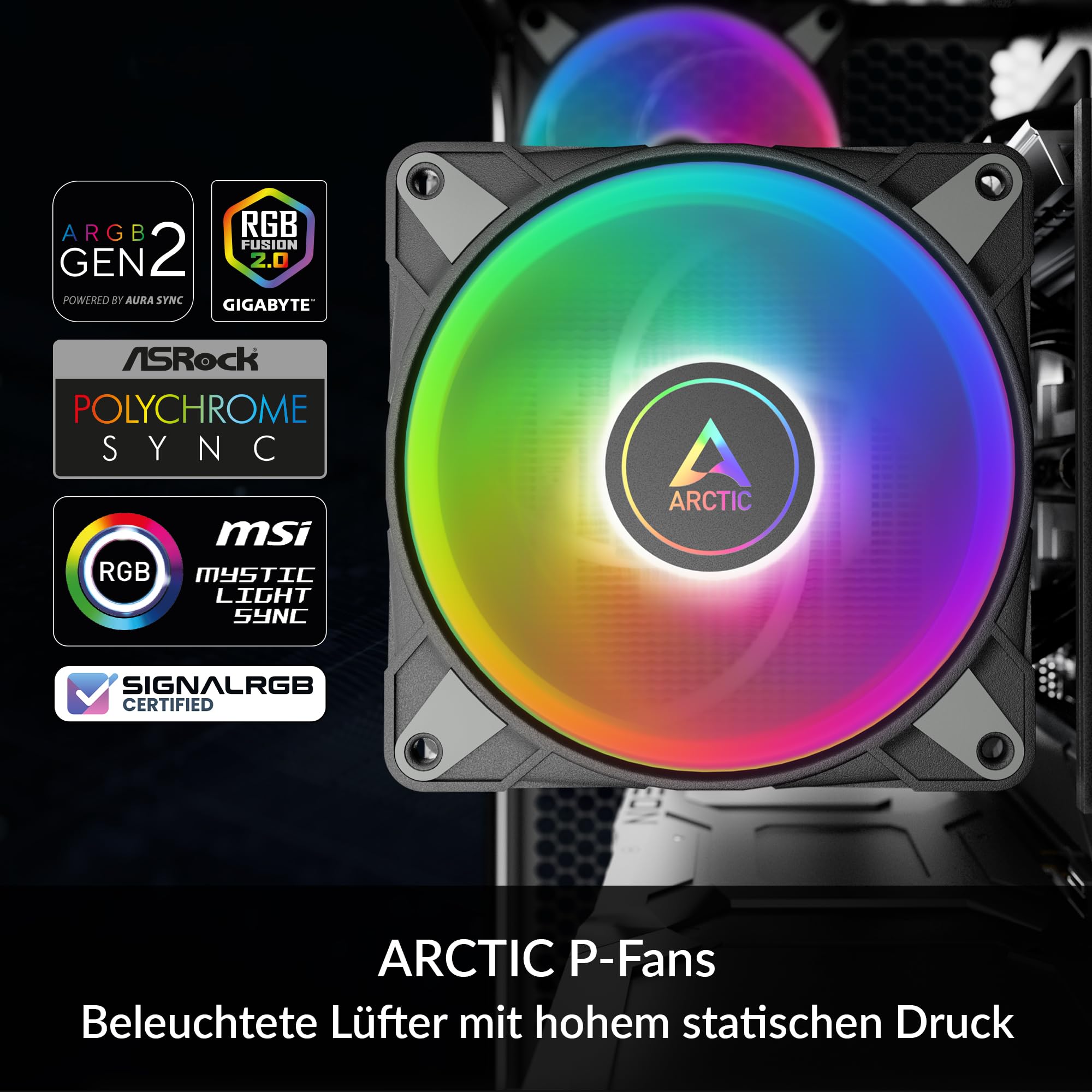 Arctic Freezer 36 A Rgb   Single Tower Cpu Cooler With Push Pull, Two Pressure Optimised 120 Mm P Fans And Argb Lighting, Fluid