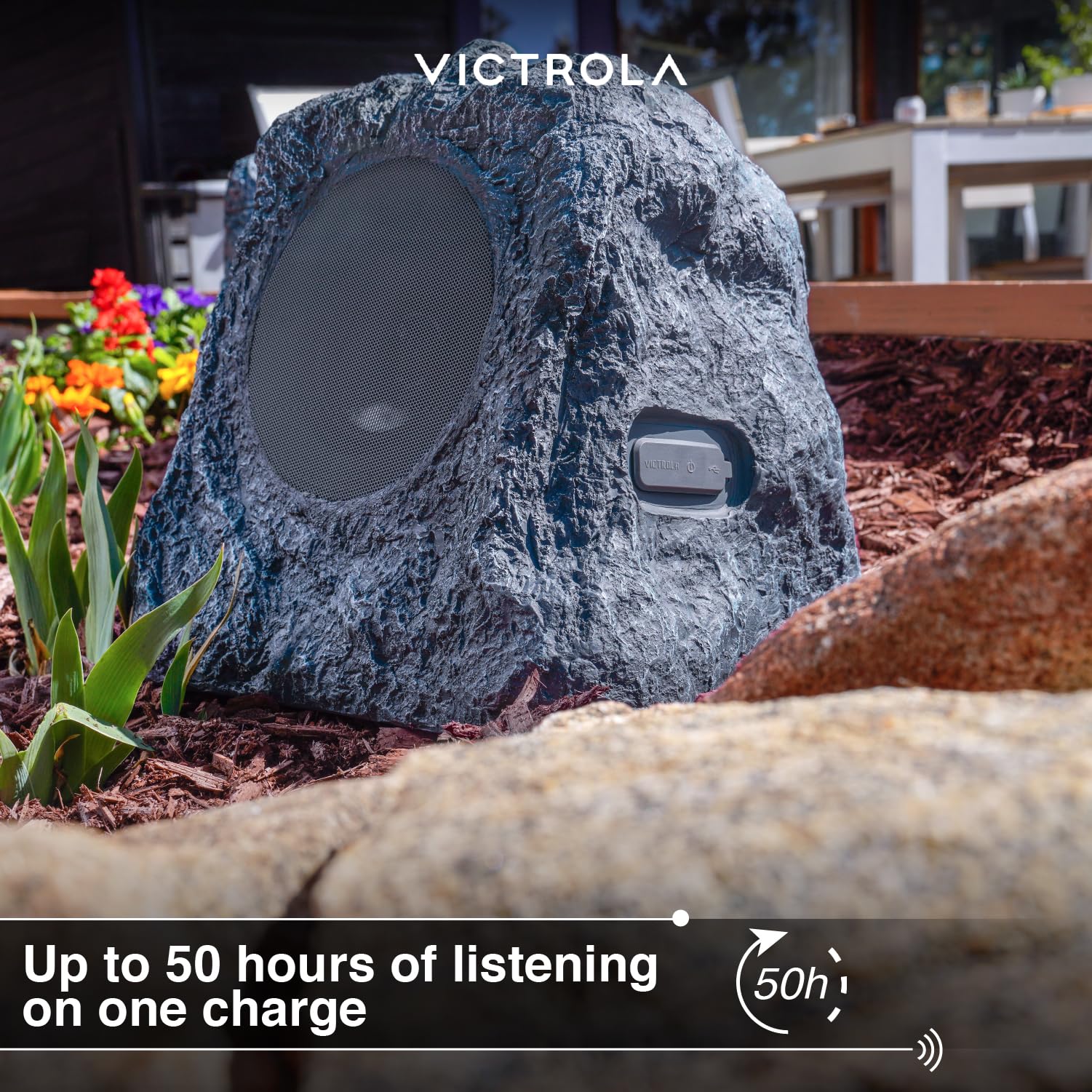 It.Innovative Technology Outdoor Rock Speaker Pair - Wireless Bluetooth , For Garden, Patio, Waterproof, Built For All Seasons &