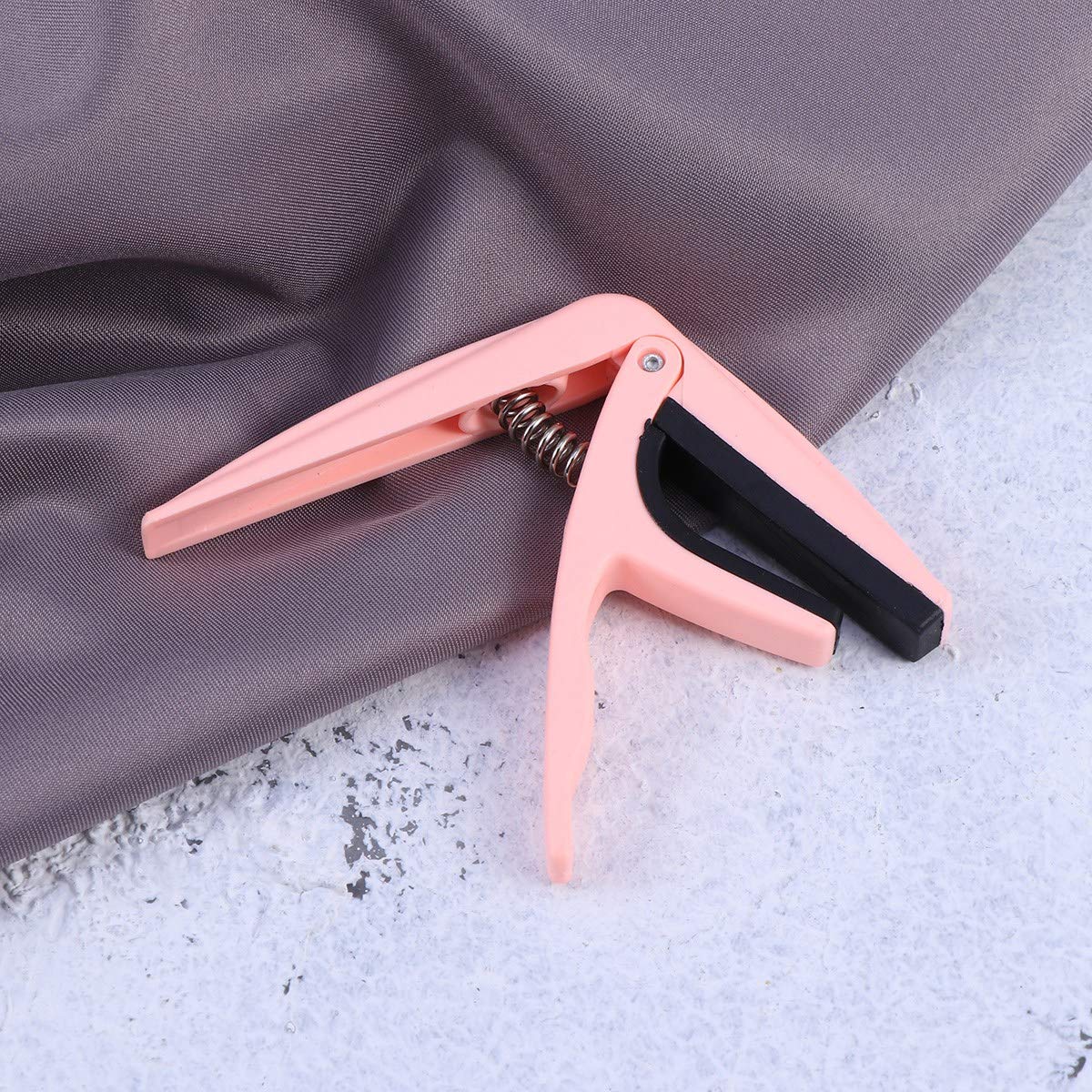 Professional Ukulele Capo Single Handed Ukelele Capo Zinc Alloy Guitar Parts Accessories (Pink)