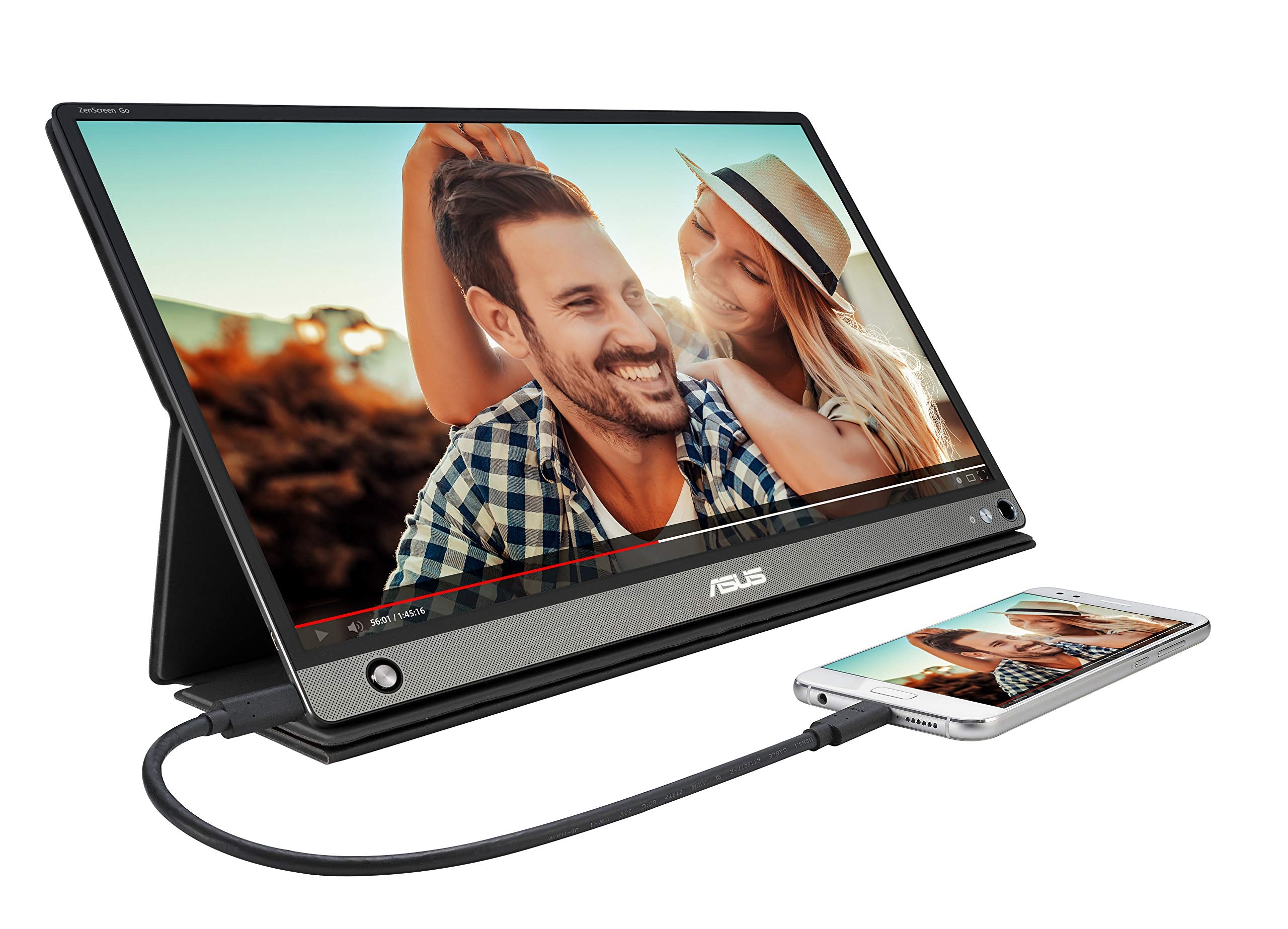 Asus Zenscreen Go Mb16Ahp 15.6'' Full Hd Wled Lcd Monitor   16:9   Black, Gray