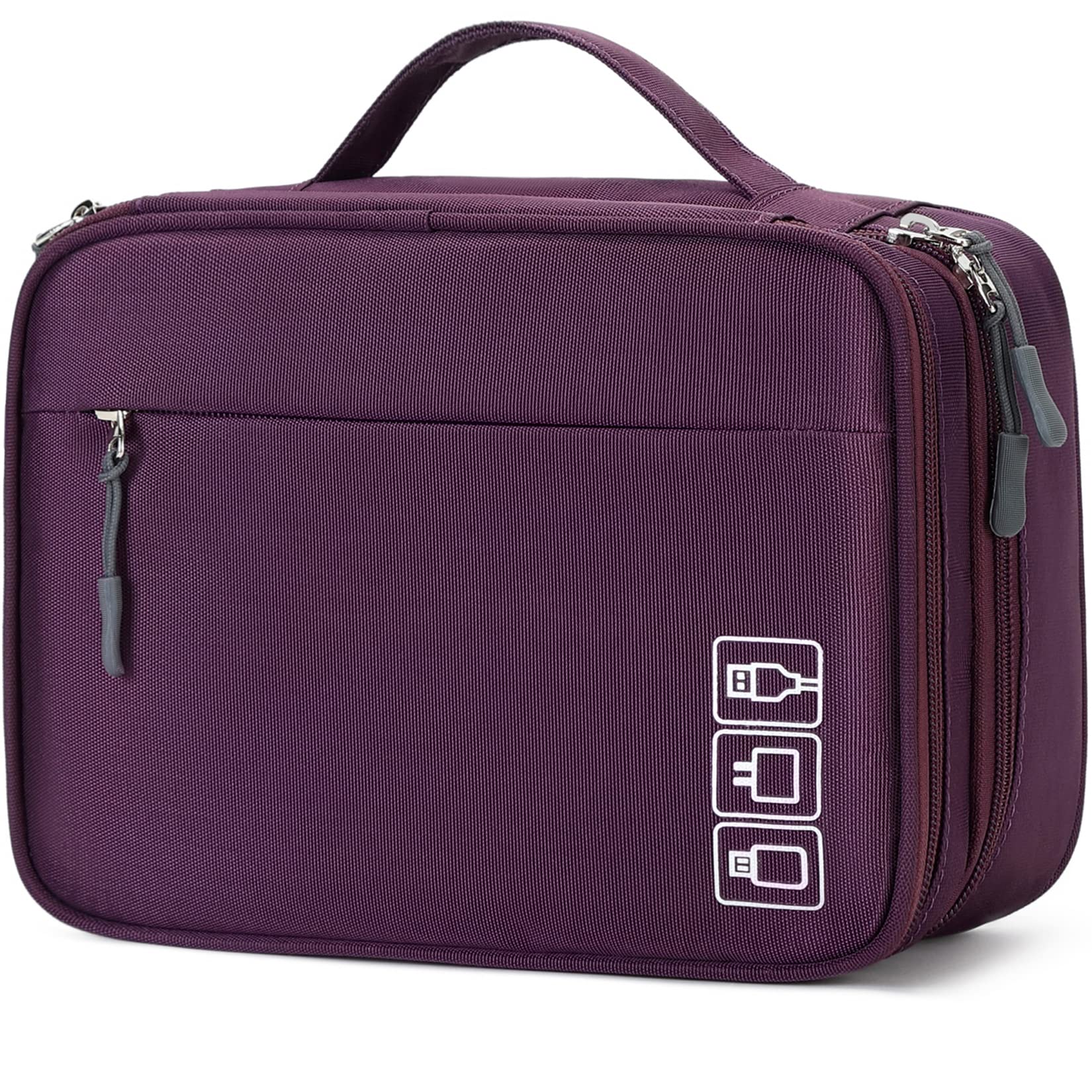 MIRLEWAIY Electronic Organizer Accessory Tech Pouch Water-resistent Travel Cable Storage Bag for Charger, Cables, Power Bank, Ha