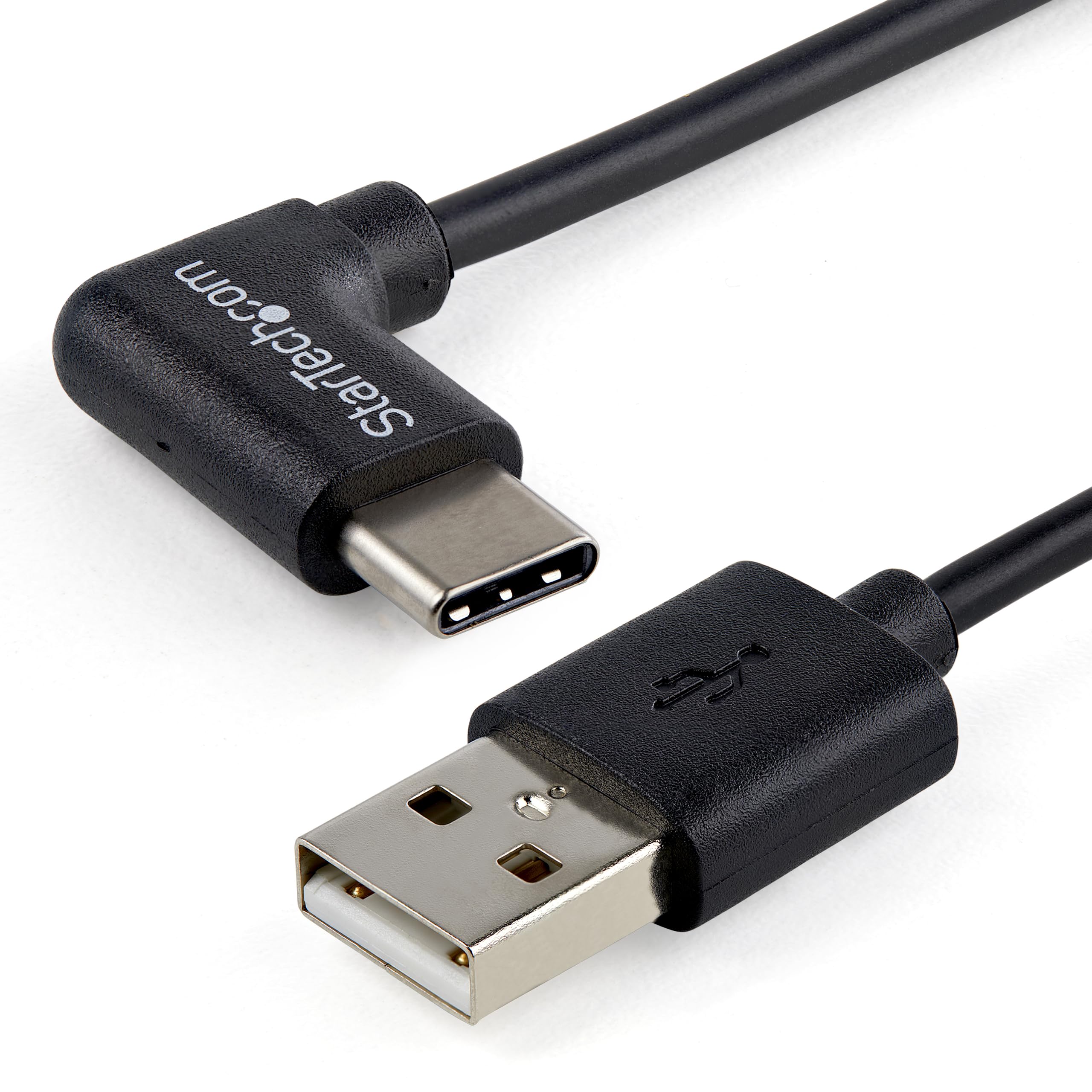 StarTech.com USB to USB C Cable - 1m / 3 ft - Right Angle USB Cable - USB A to USB C Cable - USB 2.0 Cable - USB Type C Cable (U