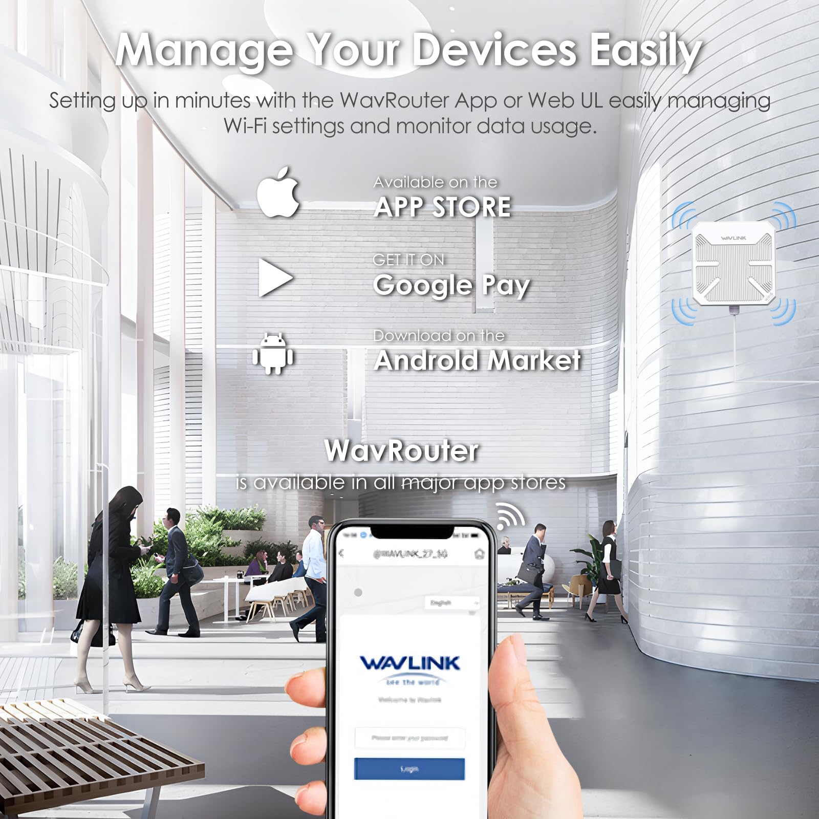 Wavlink Ax3000 Outdoor Wifi 6 Repeater, Long Range Wifi Extender/Access Point/Router With Dual Band/Poe/Ip67 Waterproof/Up To 3K